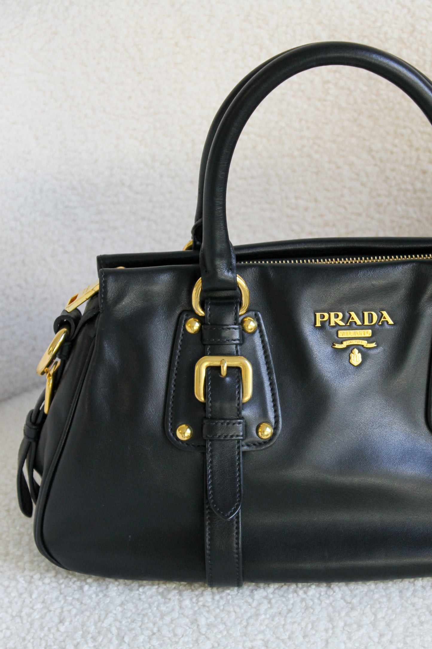 Prada Buckled Leather Bag