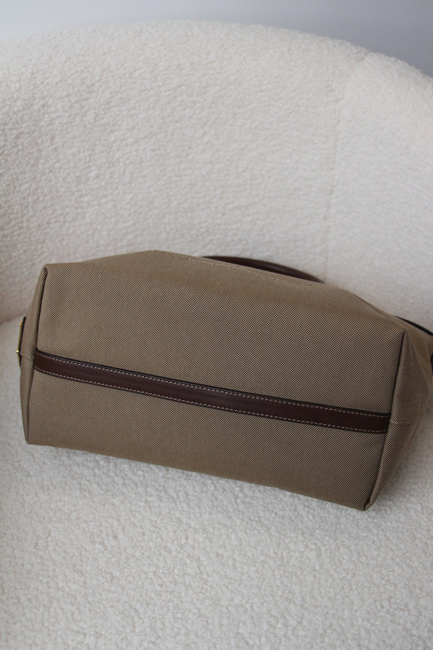 Prada Logo Jacquard Canvas Tote Bag