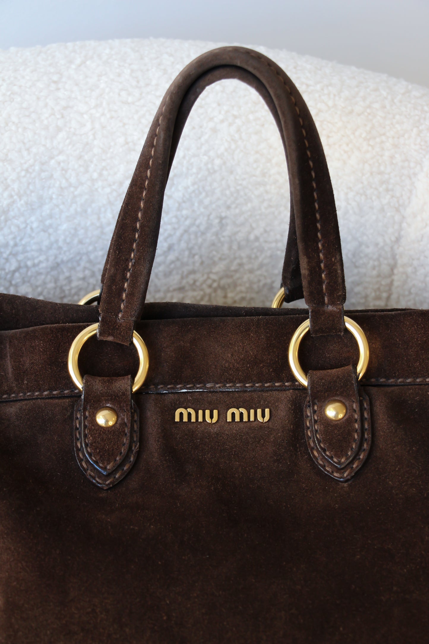 Miu Miu Suede Tassel Handbag