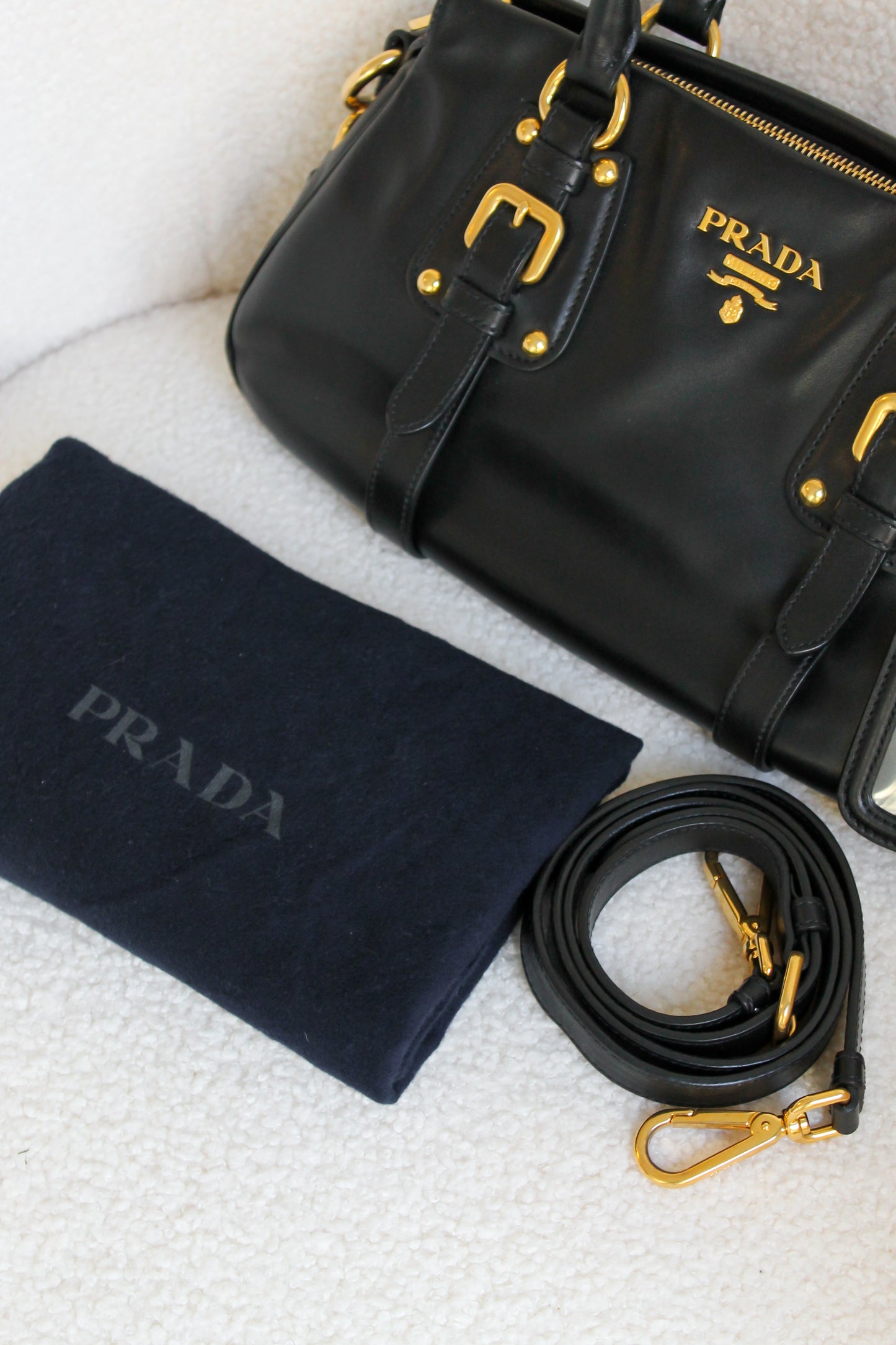 Prada Buckled Leather Bag