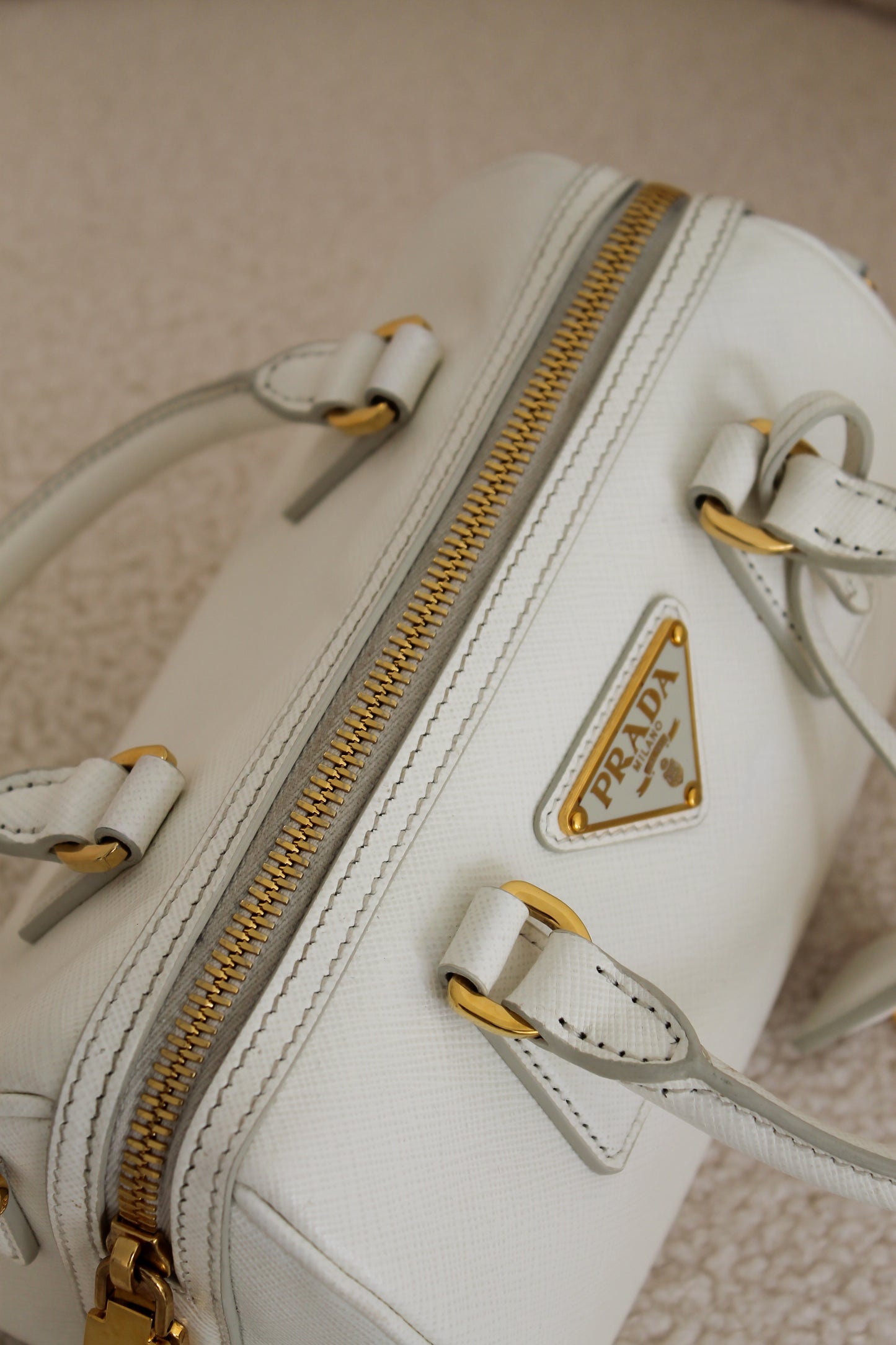 Prada Saffiano Leather Top Handle Bag