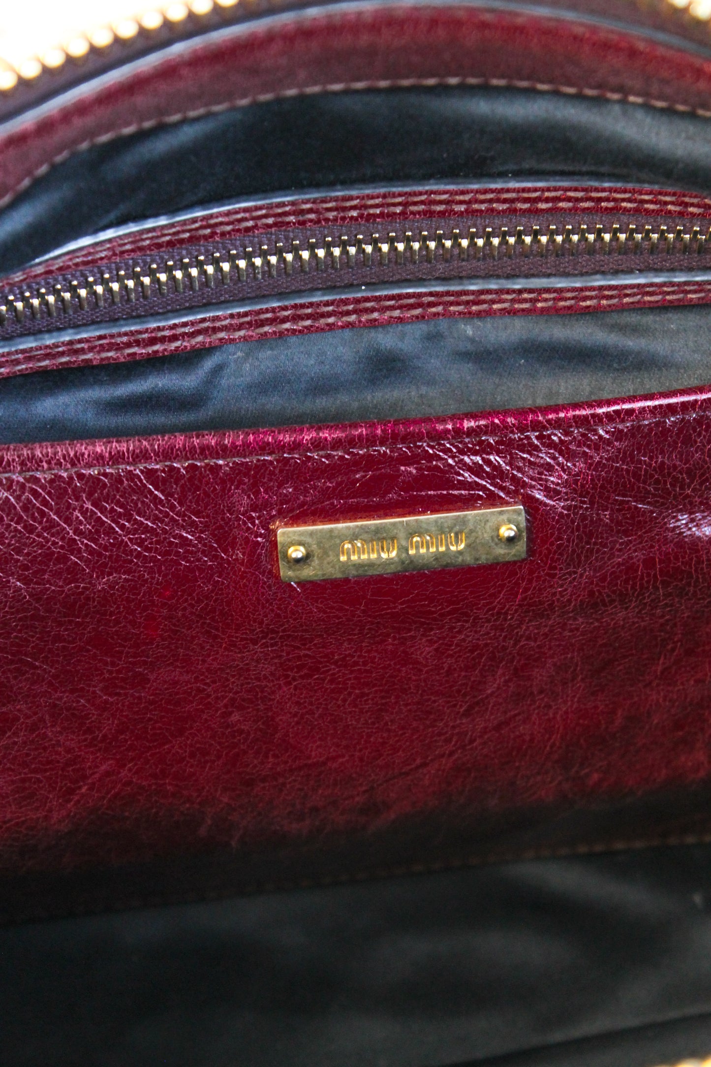 Miu Miu Vitello Shine Bauletto