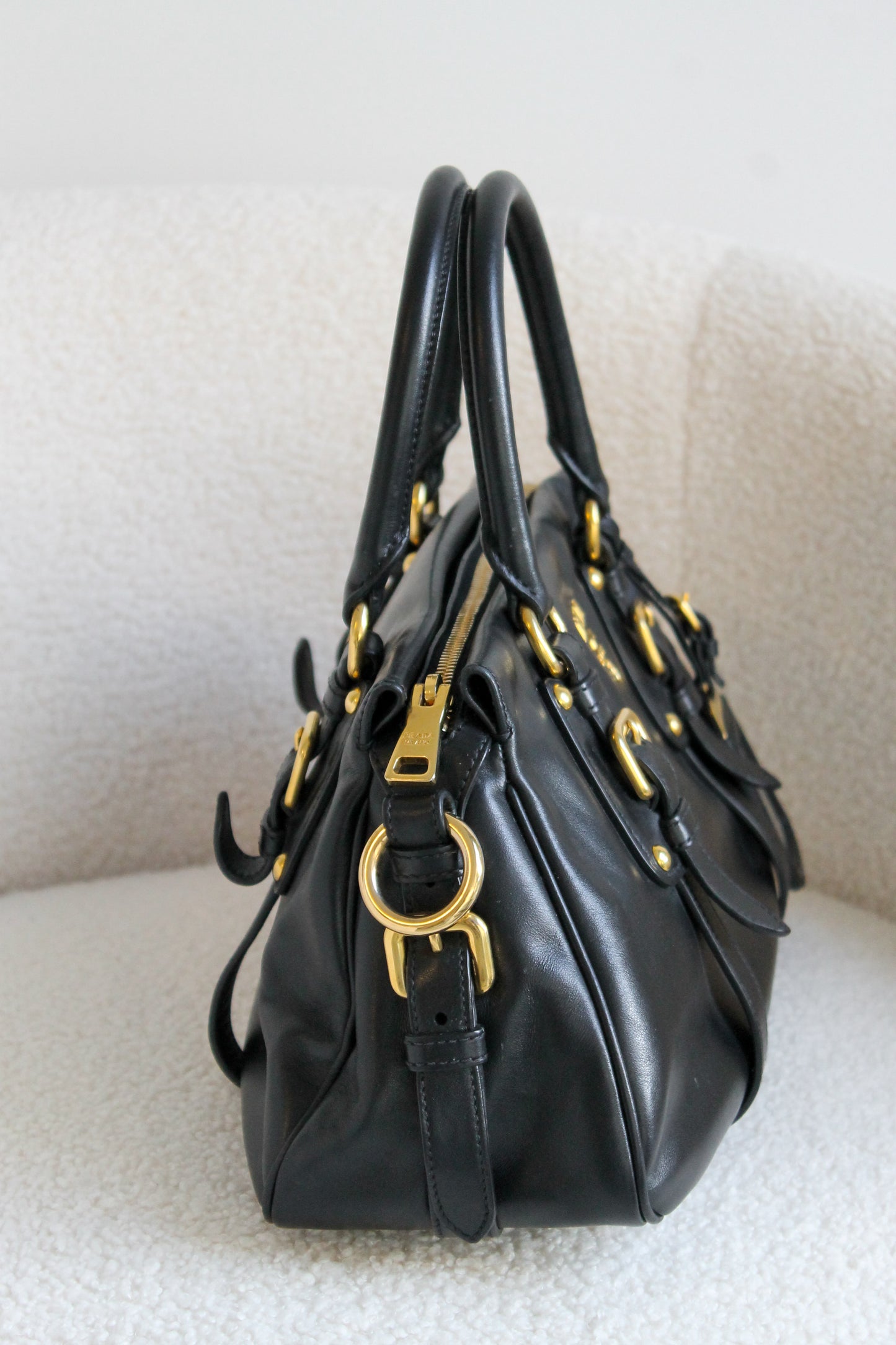Prada Buckled Leather Bag