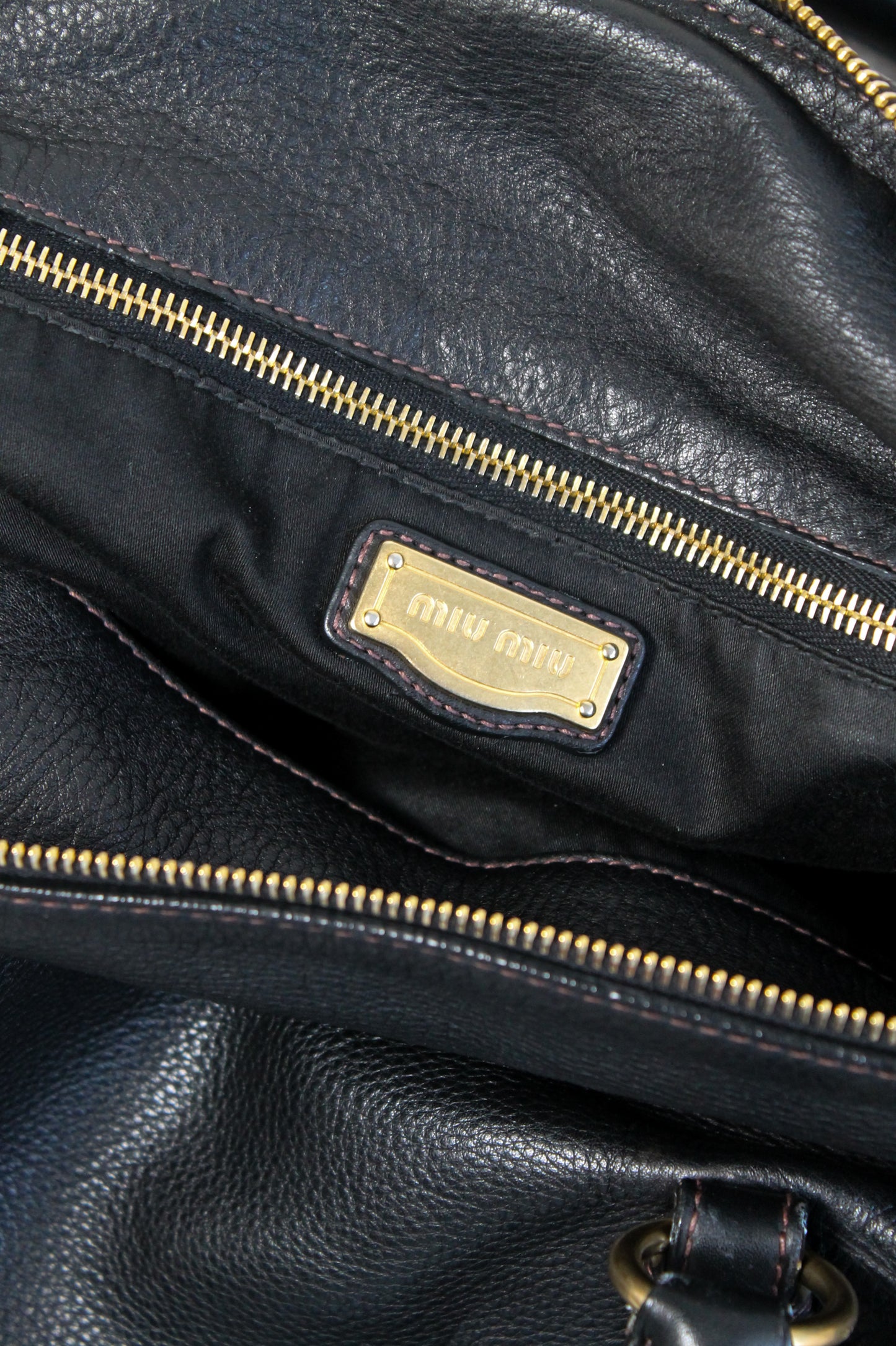 Miu Miu Vitello Bauletto Bow