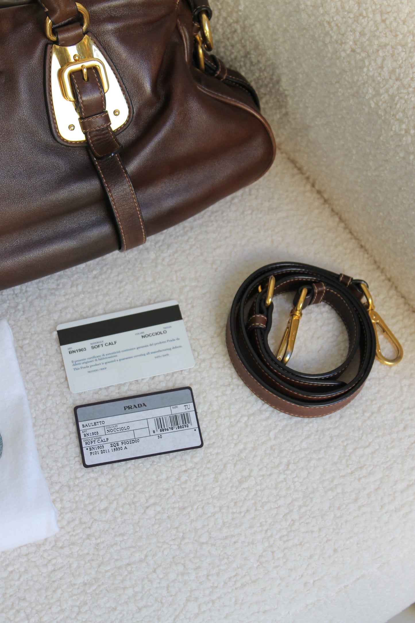 Prada Buckled Bauletto Bag