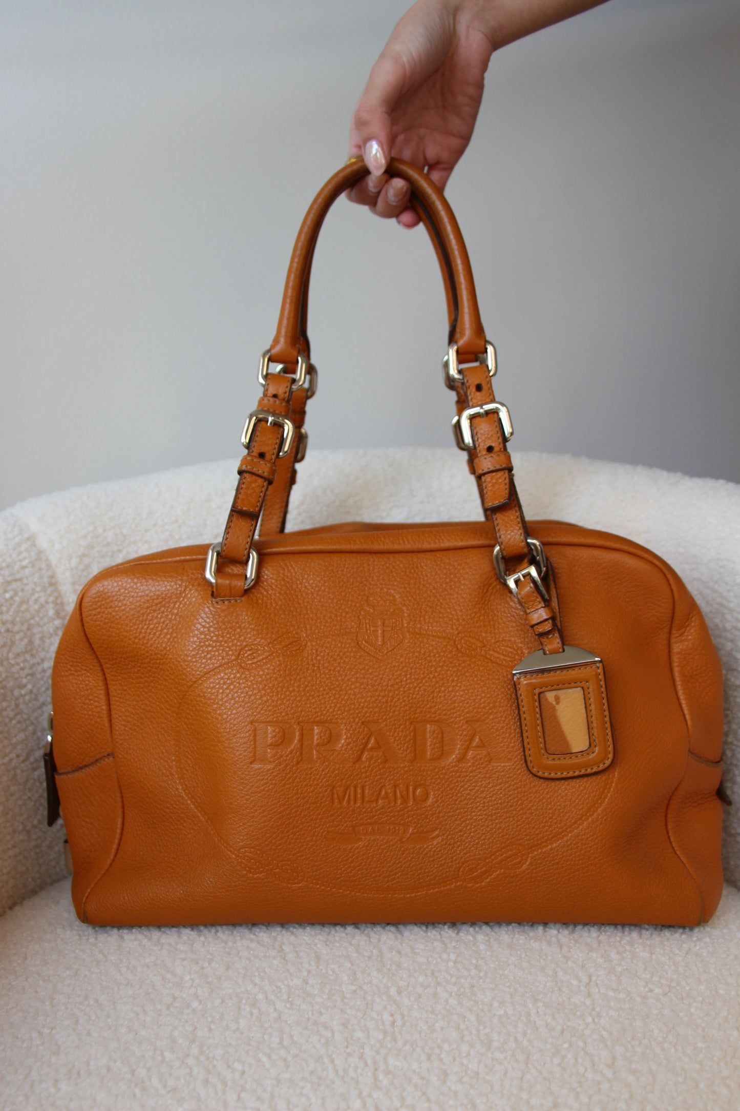 Prada Vitello Daino Bauletto Bag