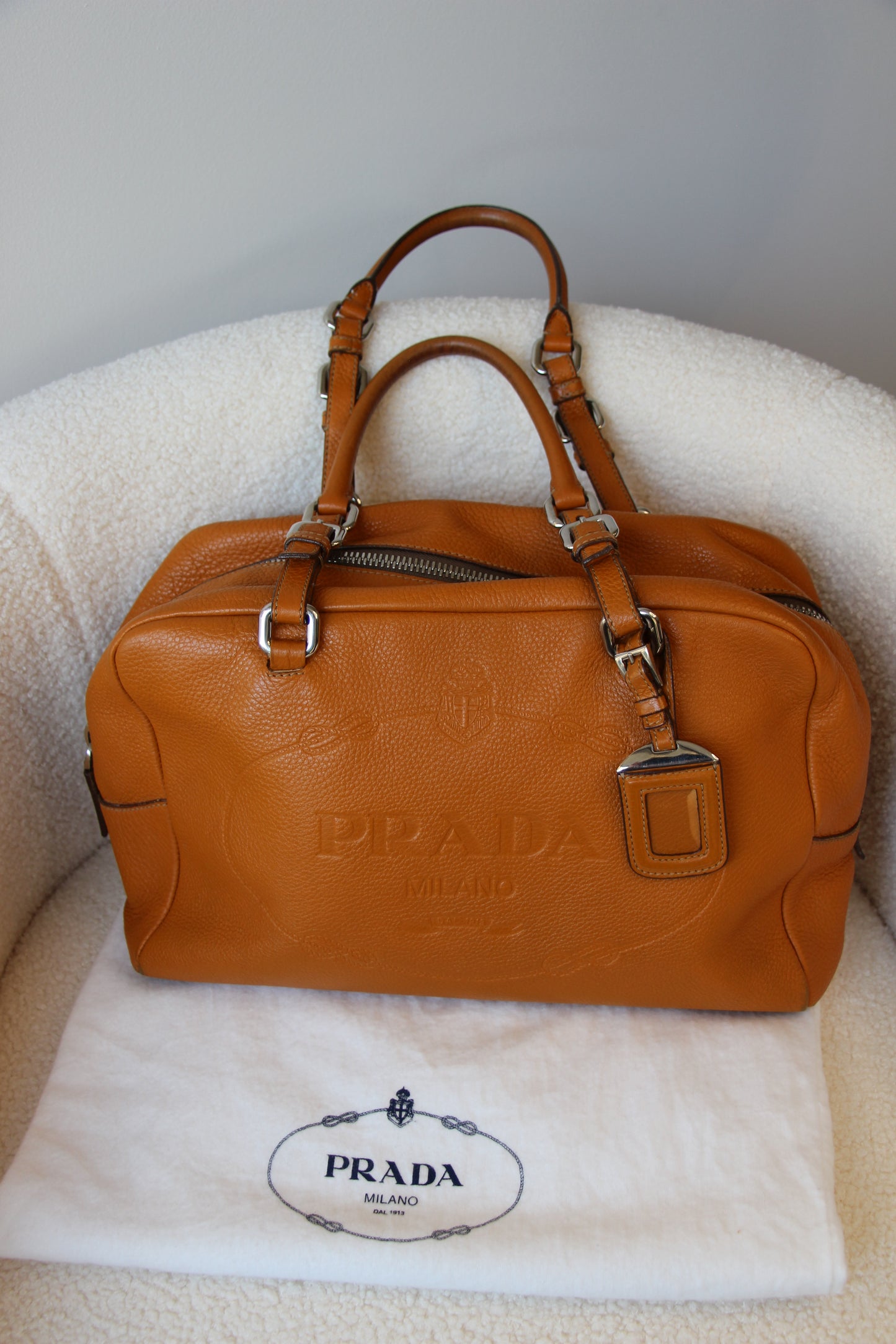 Prada Vitello Daino Bauletto Bag