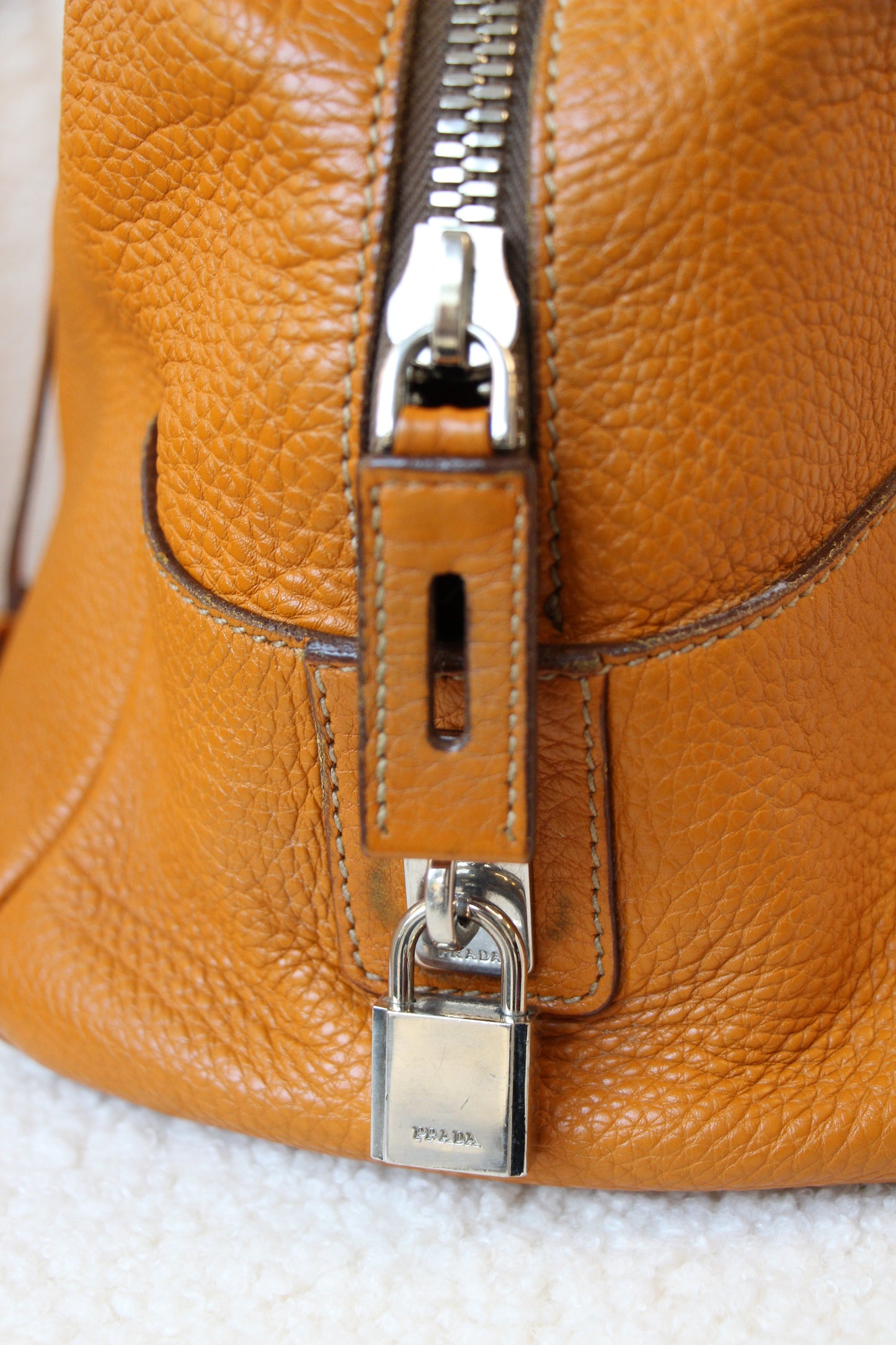 Prada Vitello Daino Bauletto Bag