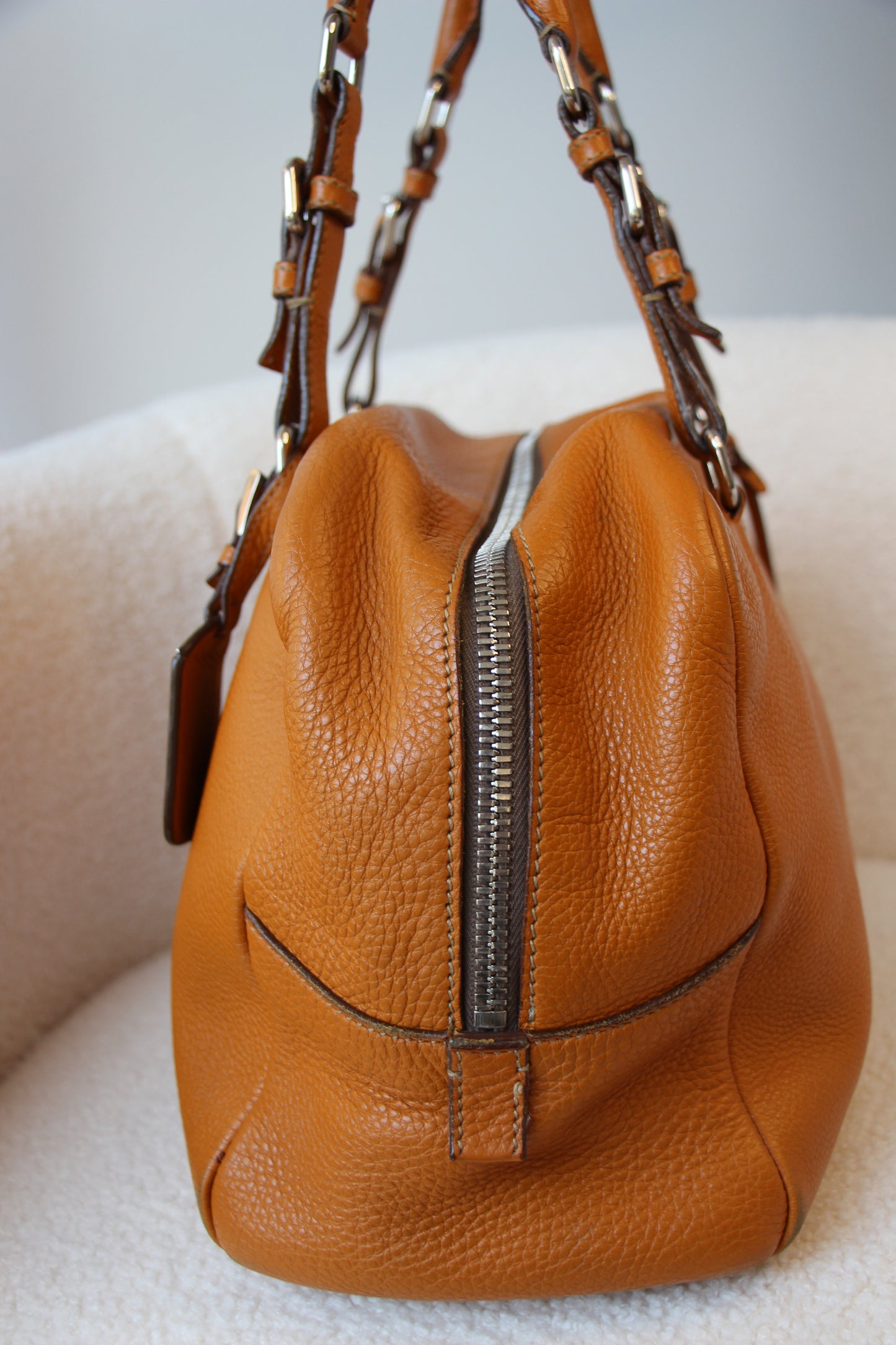 Prada Vitello Daino Bauletto Bag