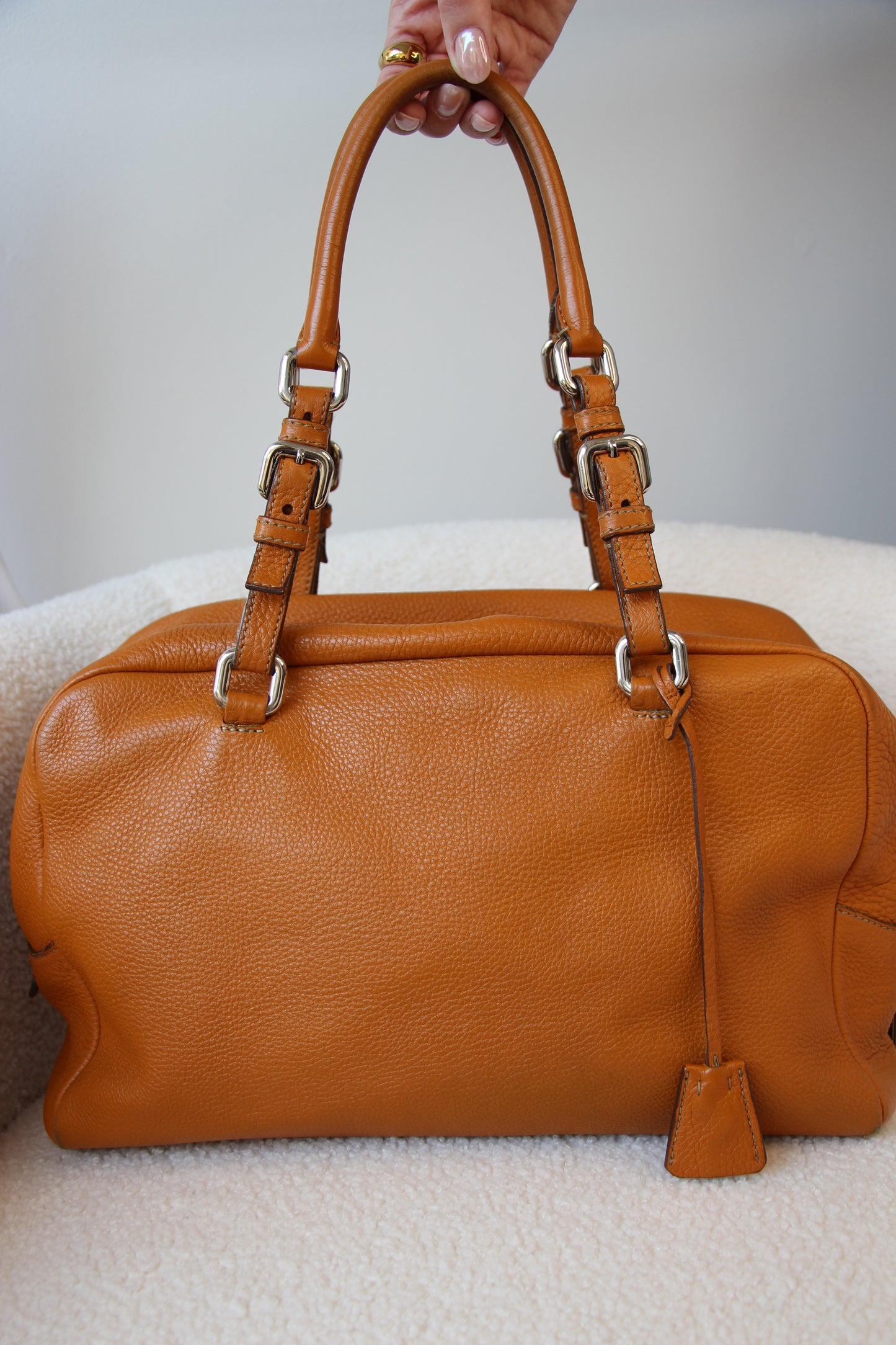 Prada Vitello Daino Bauletto Bag