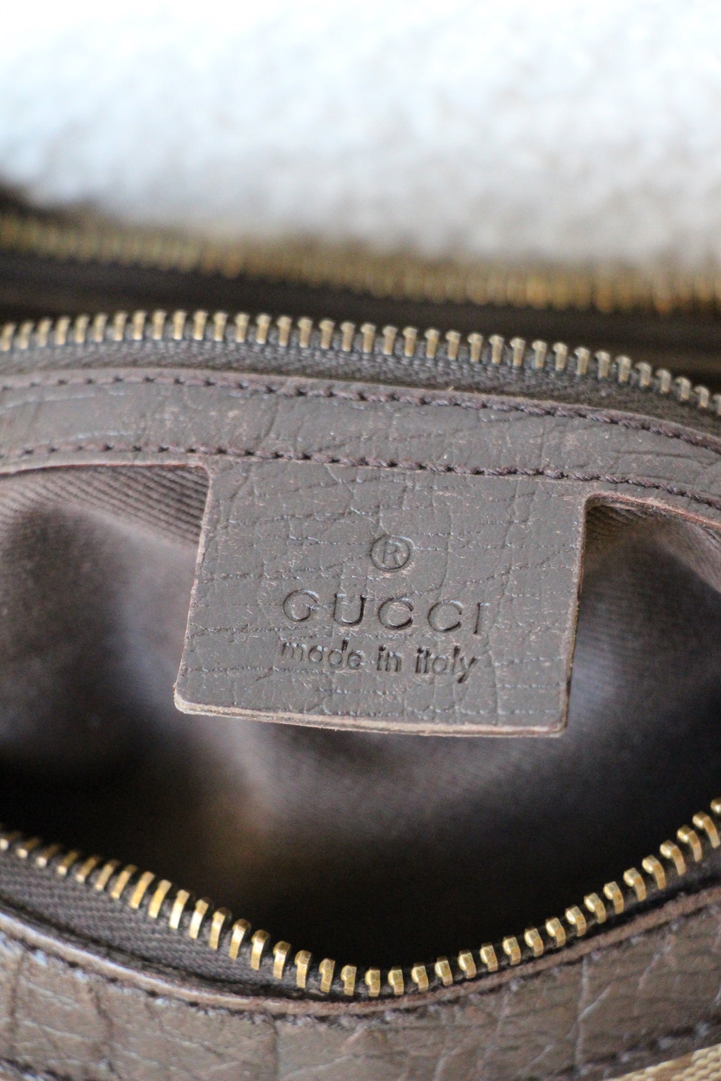 Gucci Horsebit Canvas Shoulder bag