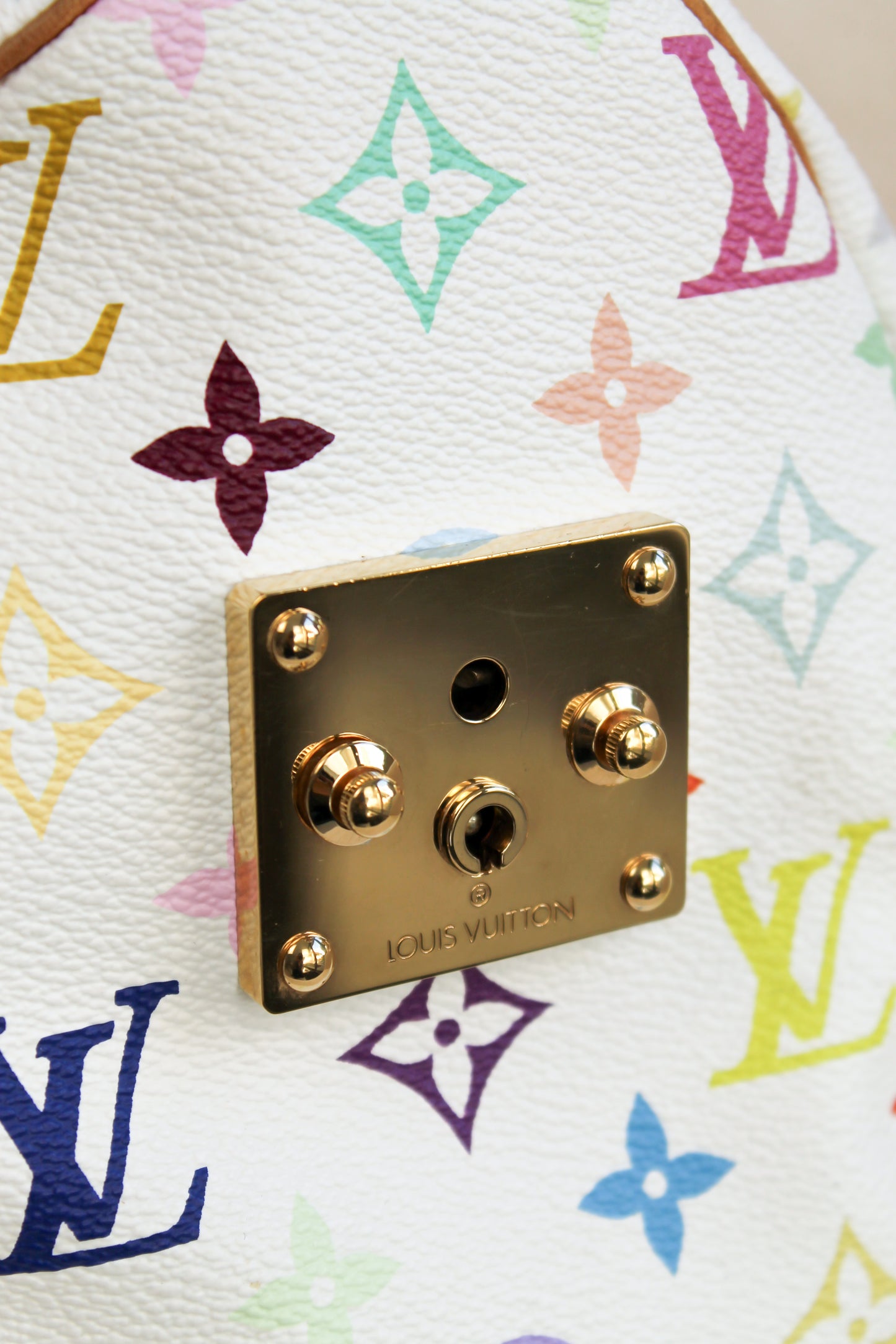 Louis Vuitton x Takashi Murakami Blanc Multicolor Speedy 30