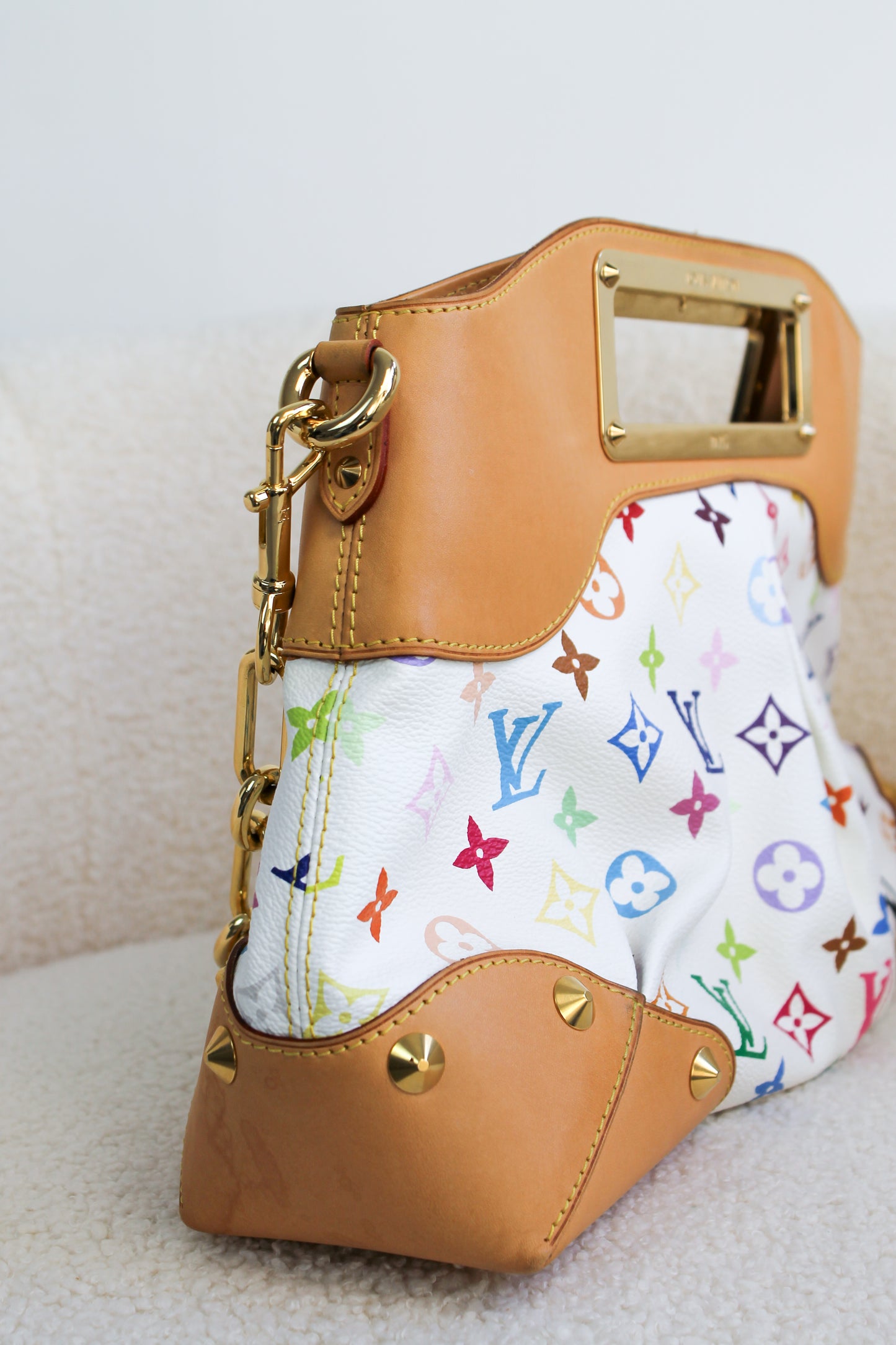 Louis Vuitton x Takashi Murakami Blanc Multicolor Judy MM