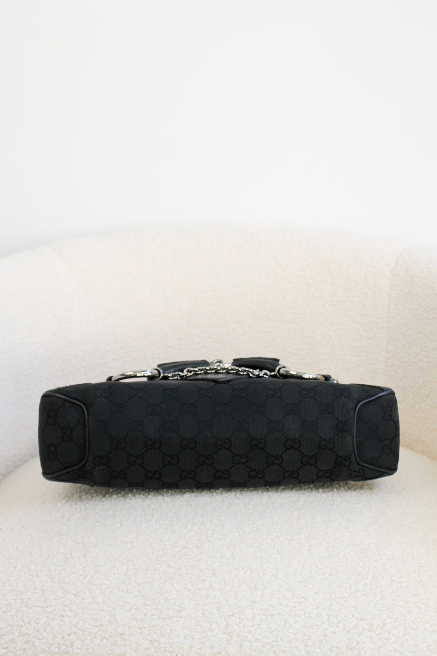 Gucci Horsebit Canvas Shoulder bag
