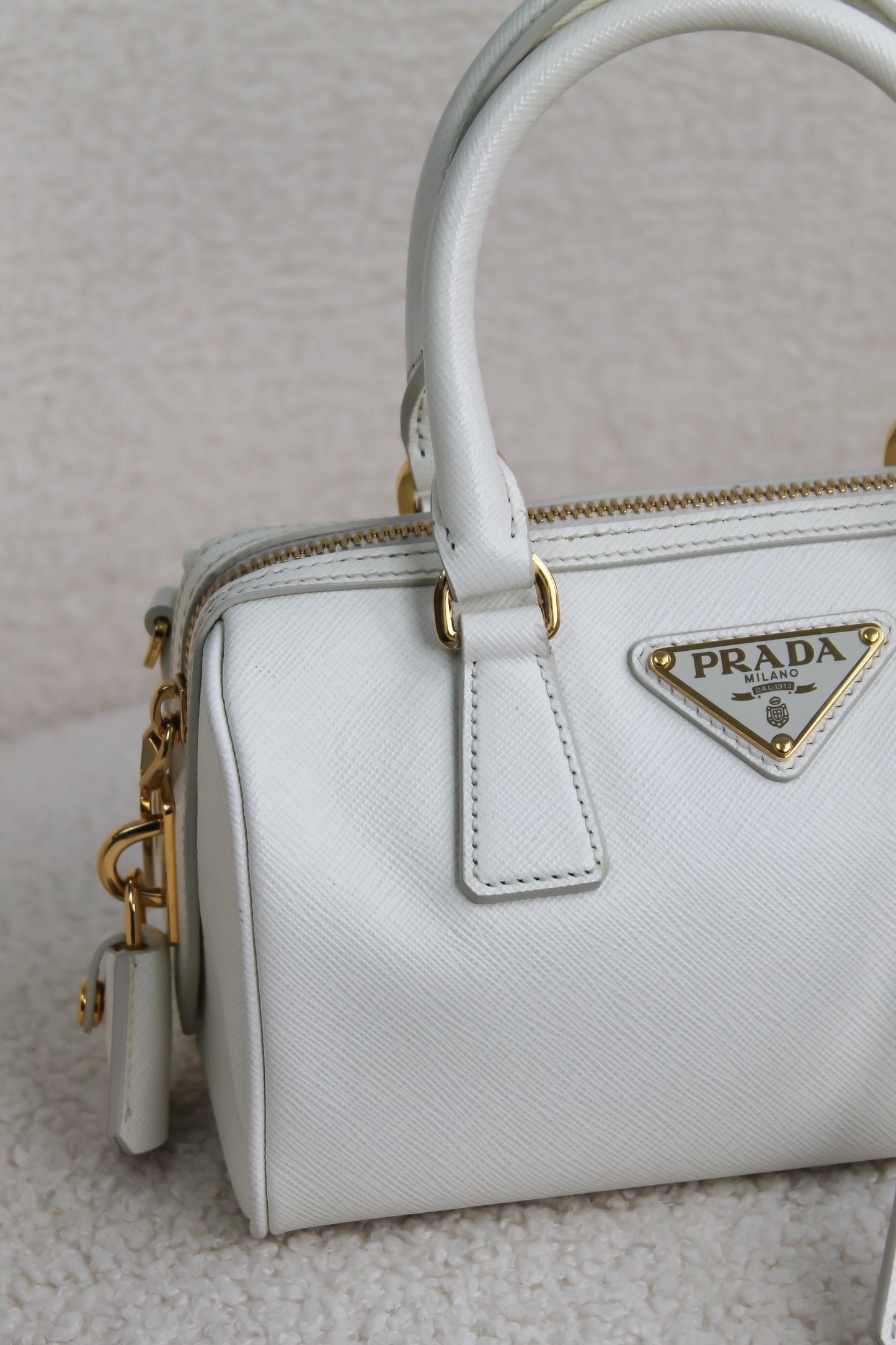 Prada Saffiano Leather Top Handle Bag