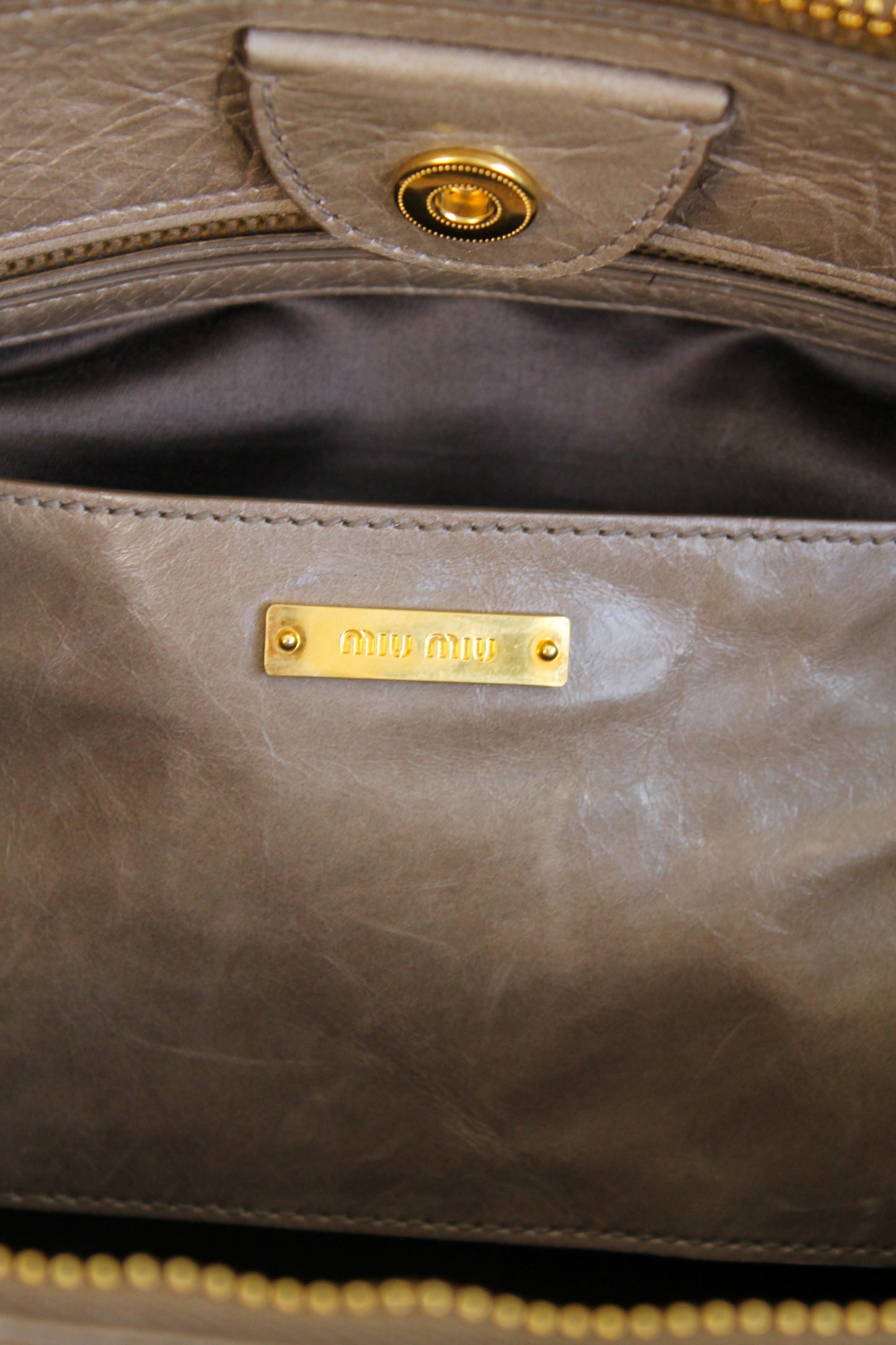 Miu Miu Shopping Vitello Shine
