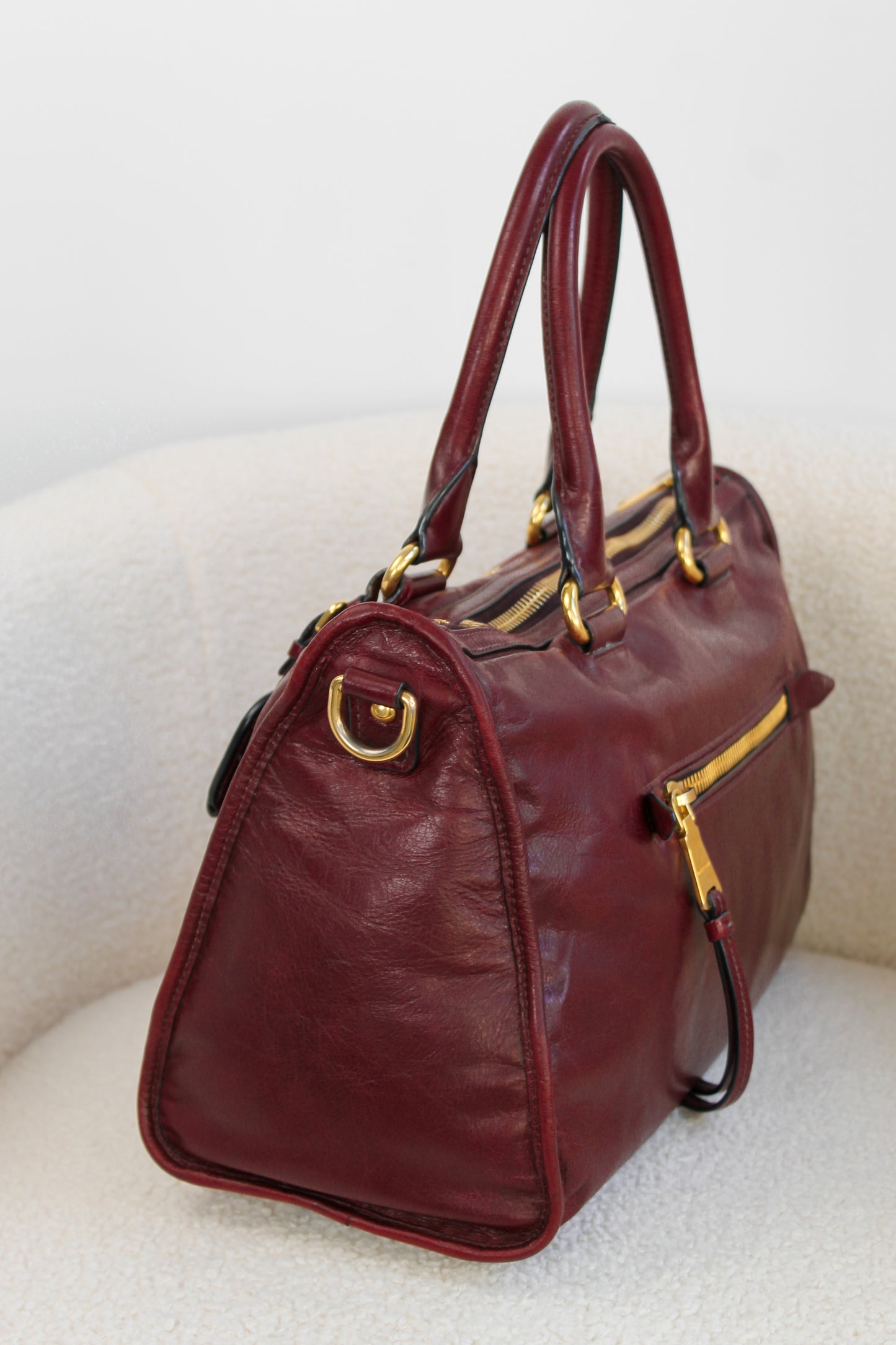 Miu Miu Vitello Shine Bauletto