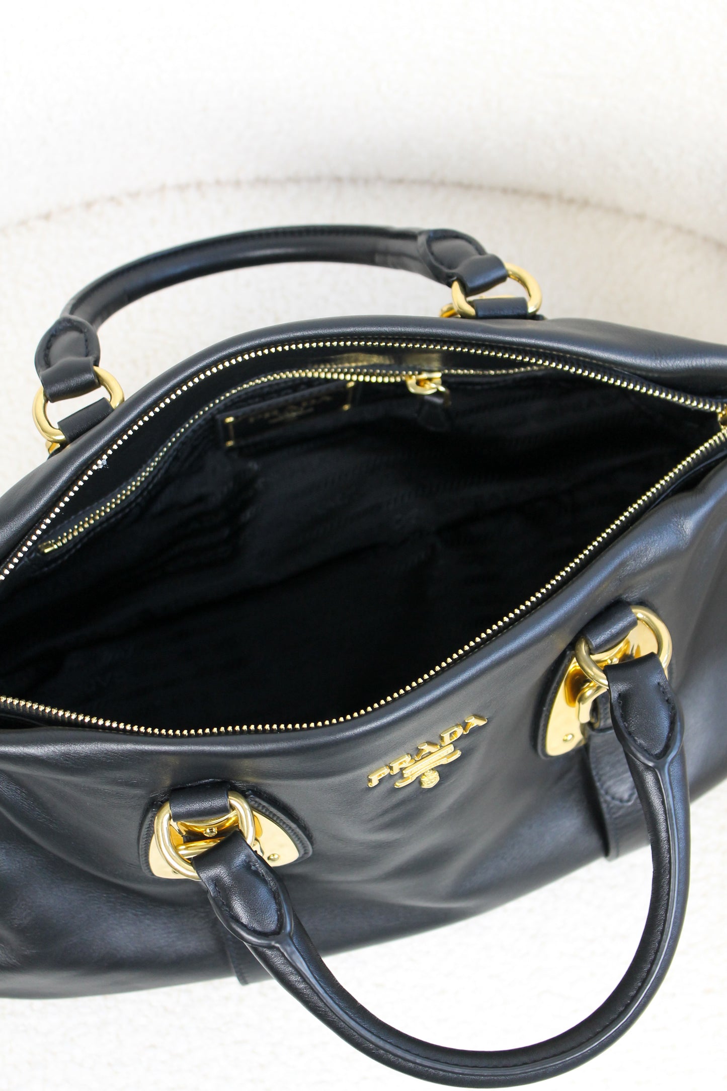 Prada Buckled Bauletto Bag