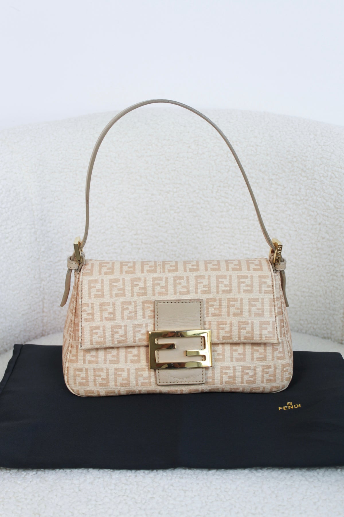 Fendi Pink Zucchino Mamma Baguette Mini