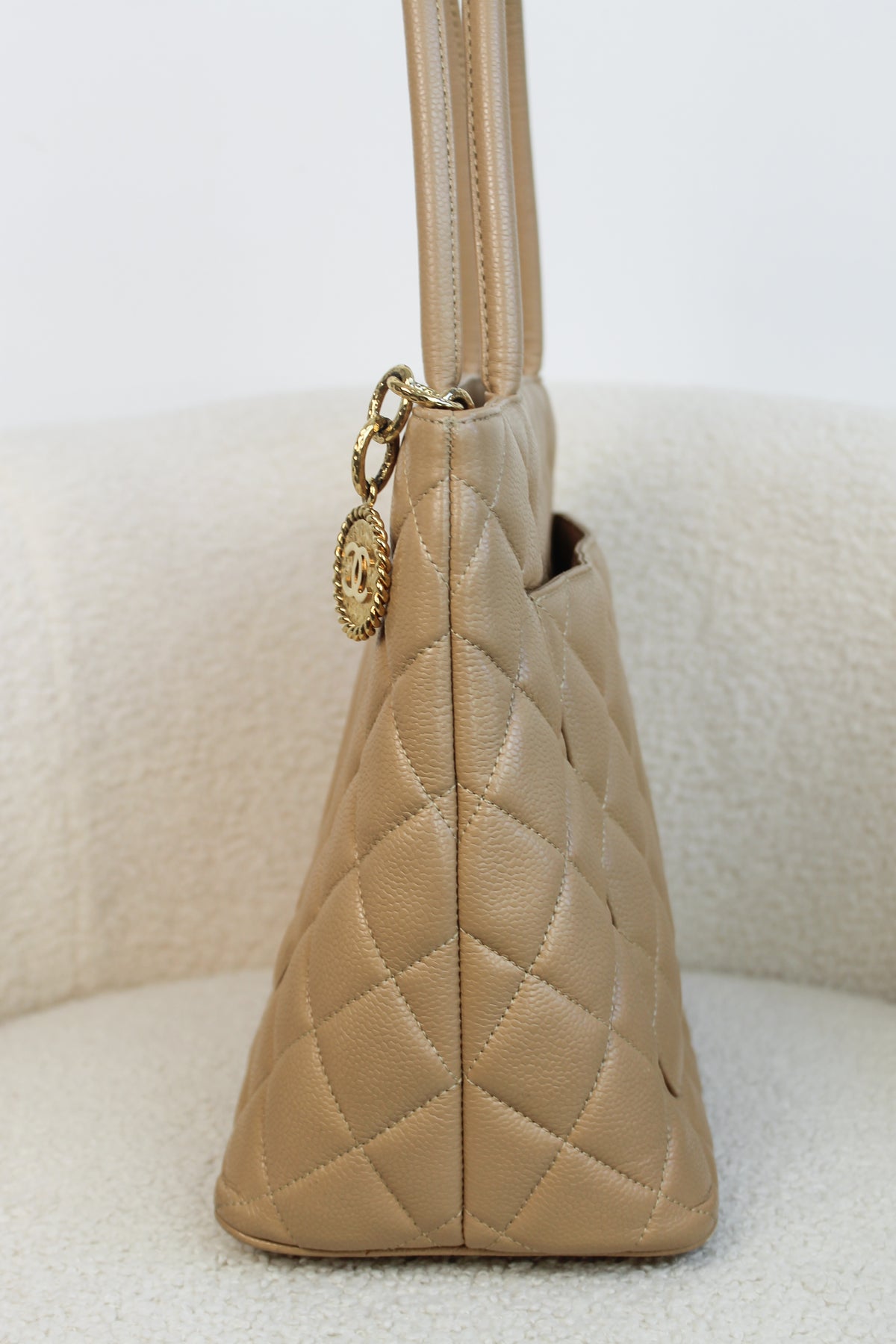 Chanel Caviar Leather Medallion Tote