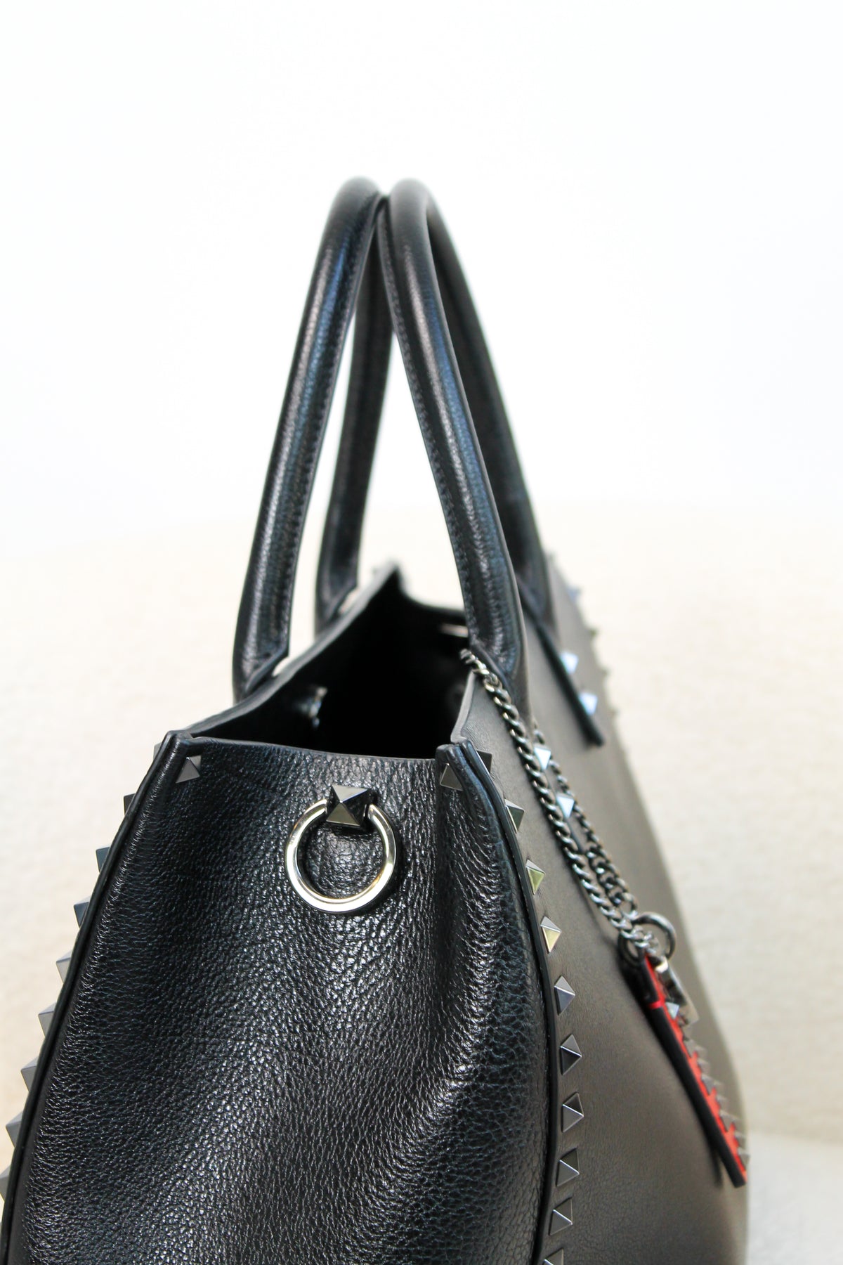 Valentino Rockstud Leather Tote Bag