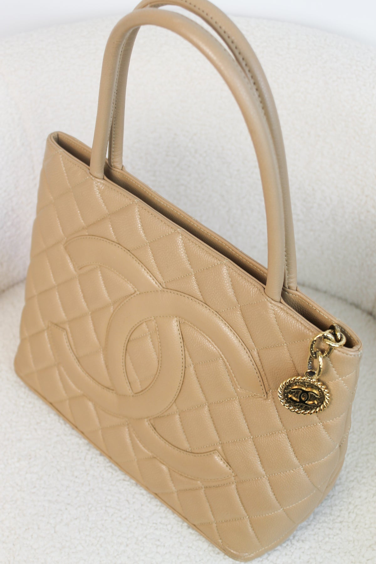 Chanel Caviar Leather Medallion Tote