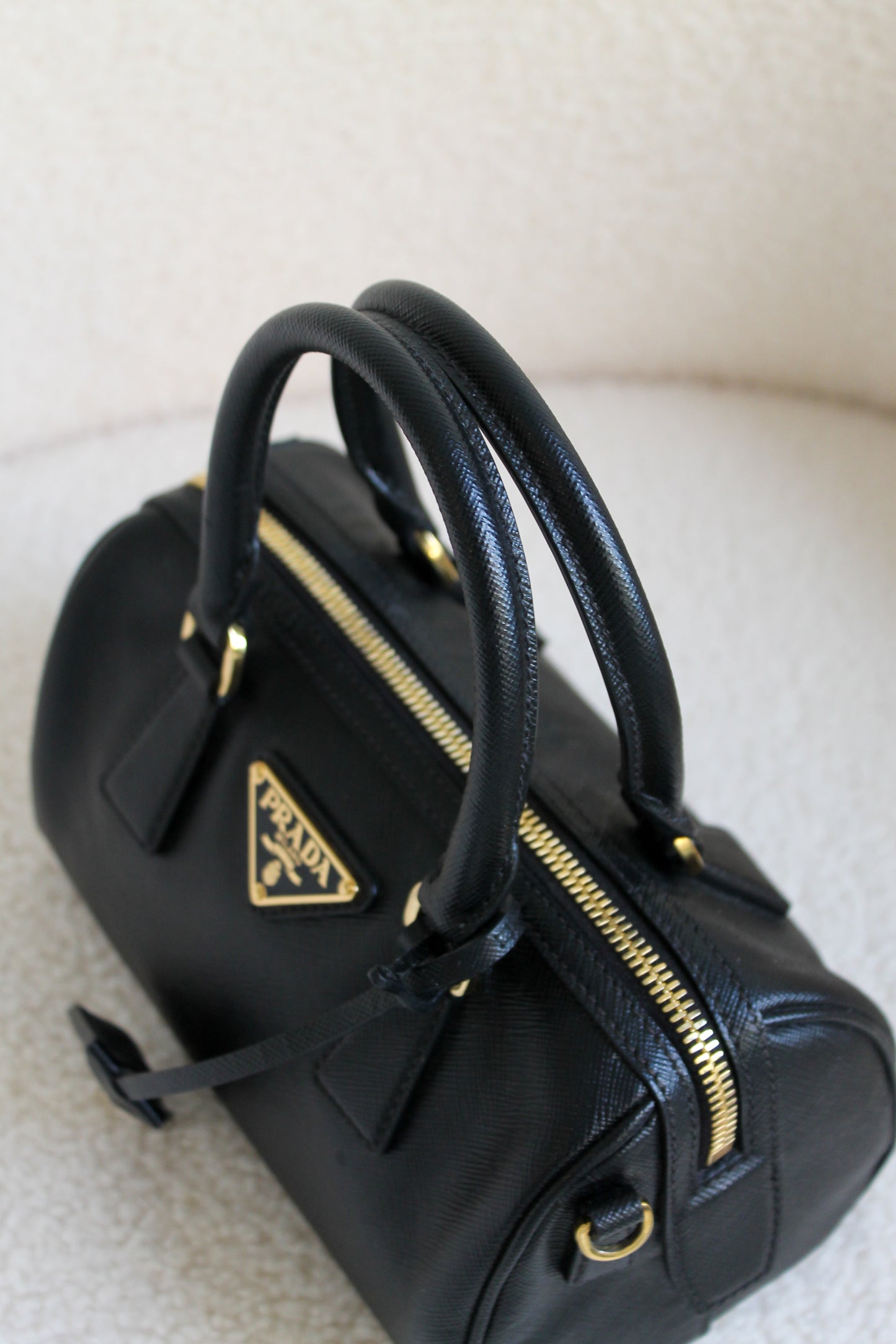 Prada Saffiano Leather Top Handle Bag