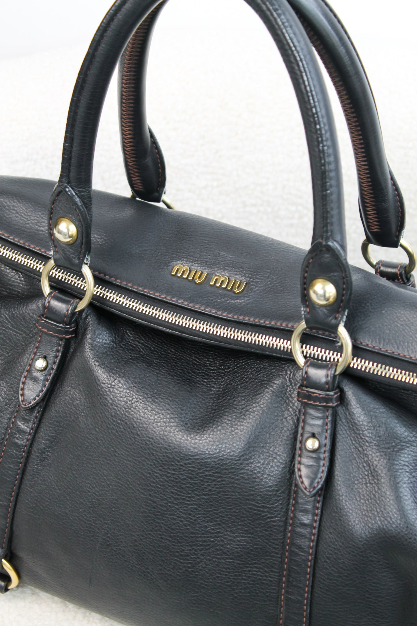 Miu Miu Vitello Bauletto Bow