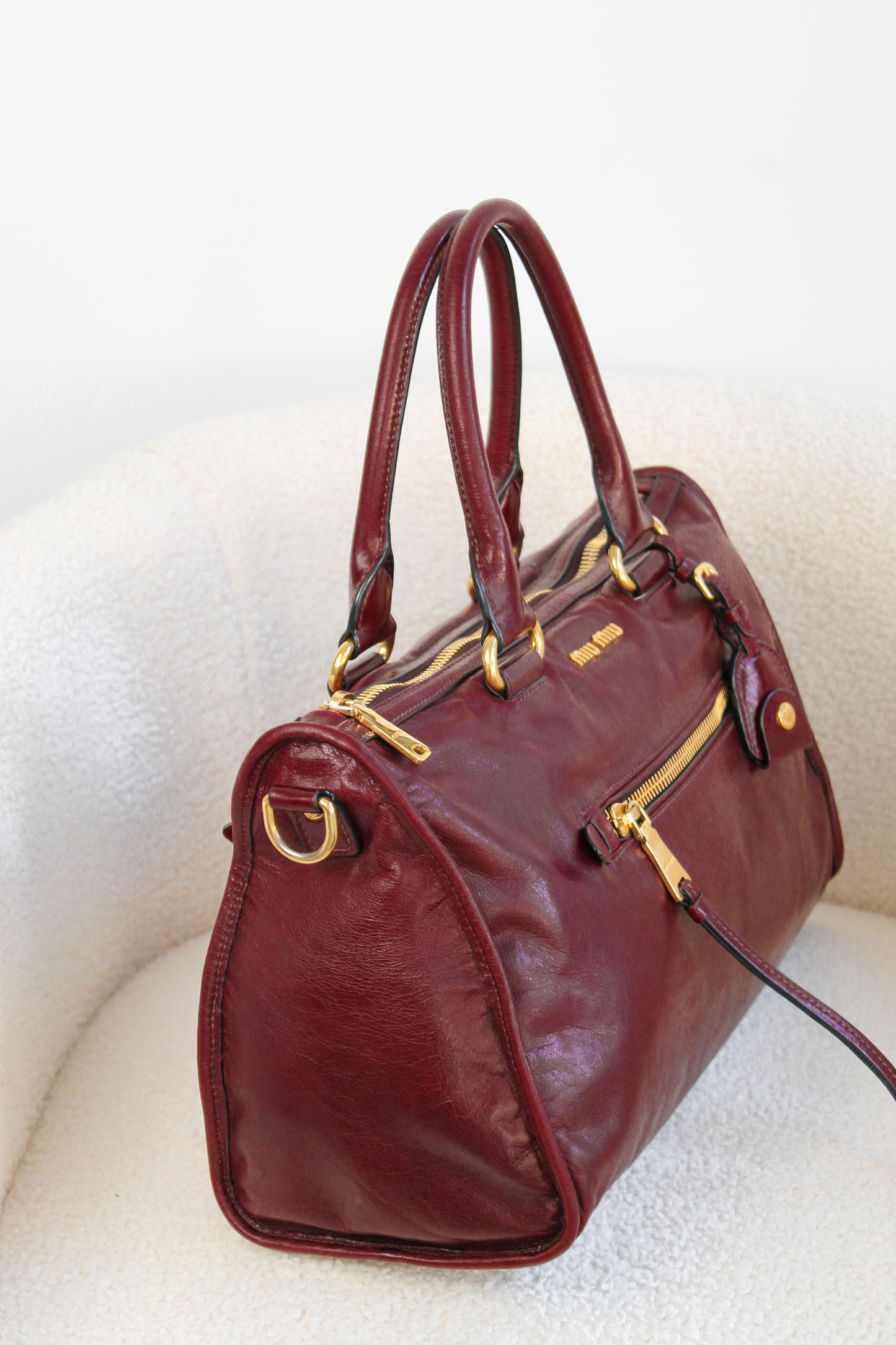 Miu Miu Vitello Shine Bauletto