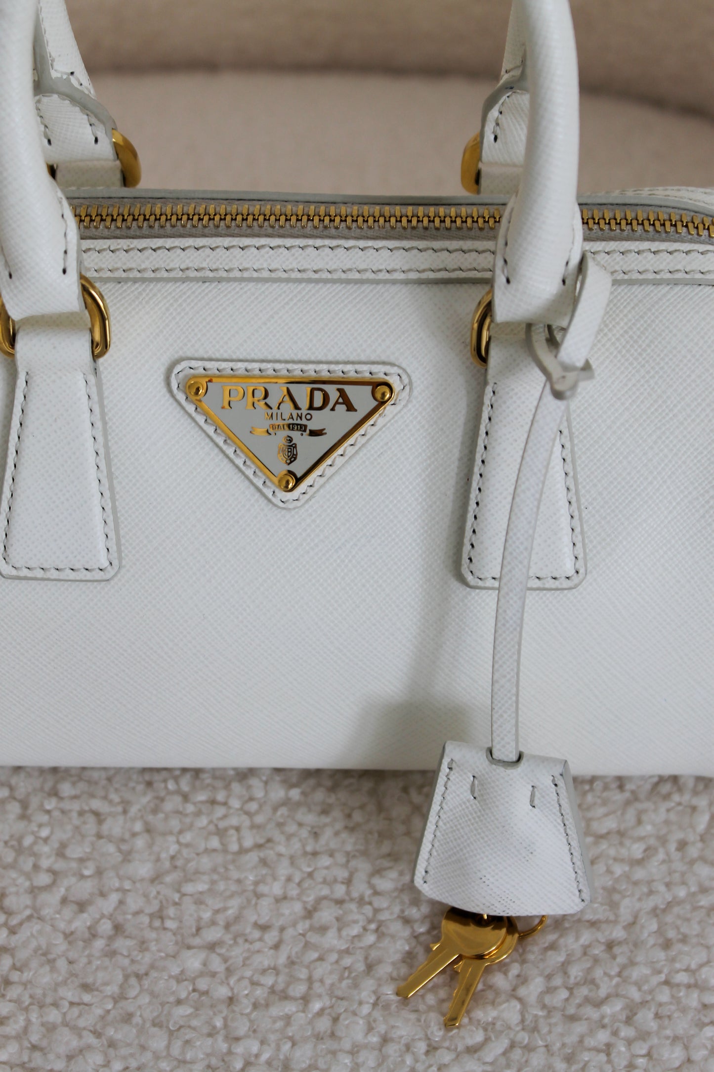 Prada Saffiano Leather Top Handle Bag