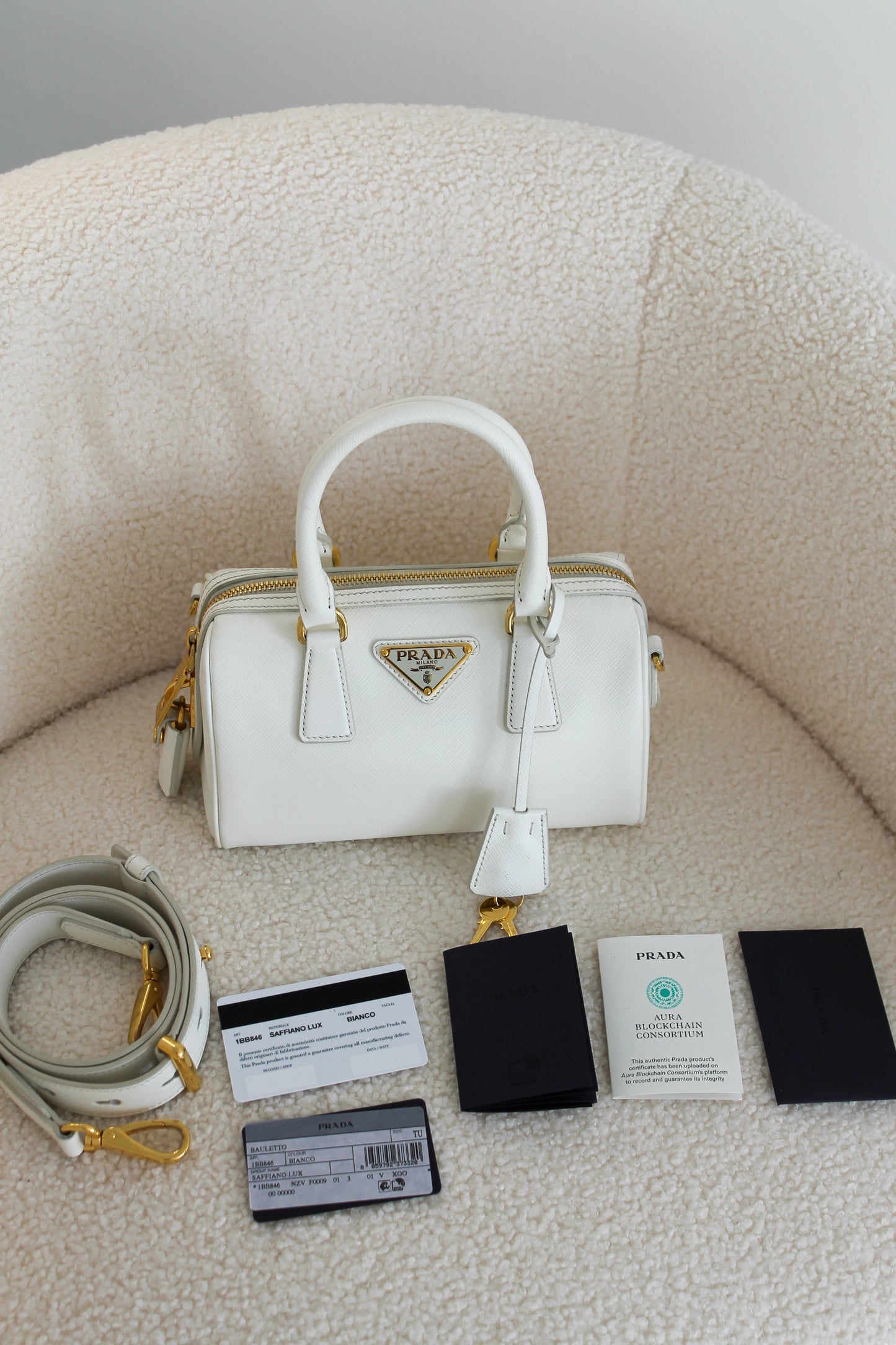 Prada Saffiano Leather Top Handle Bag