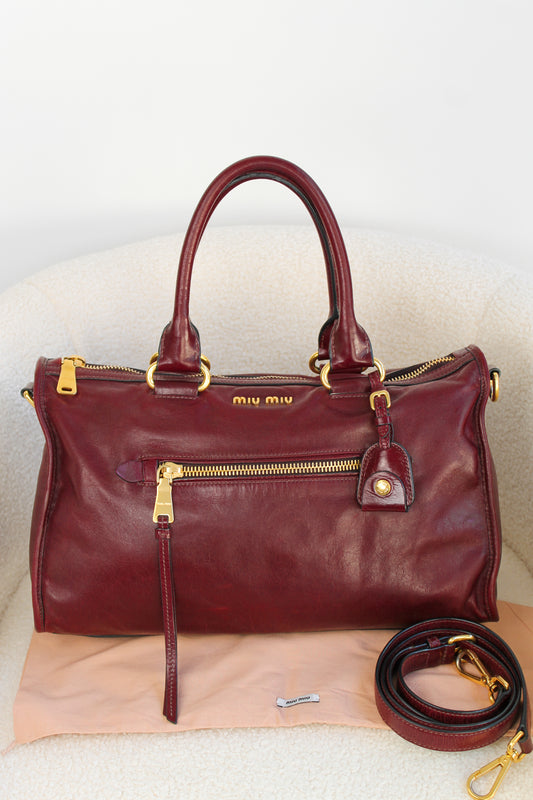 Miu Miu Vitello Shine Bauletto