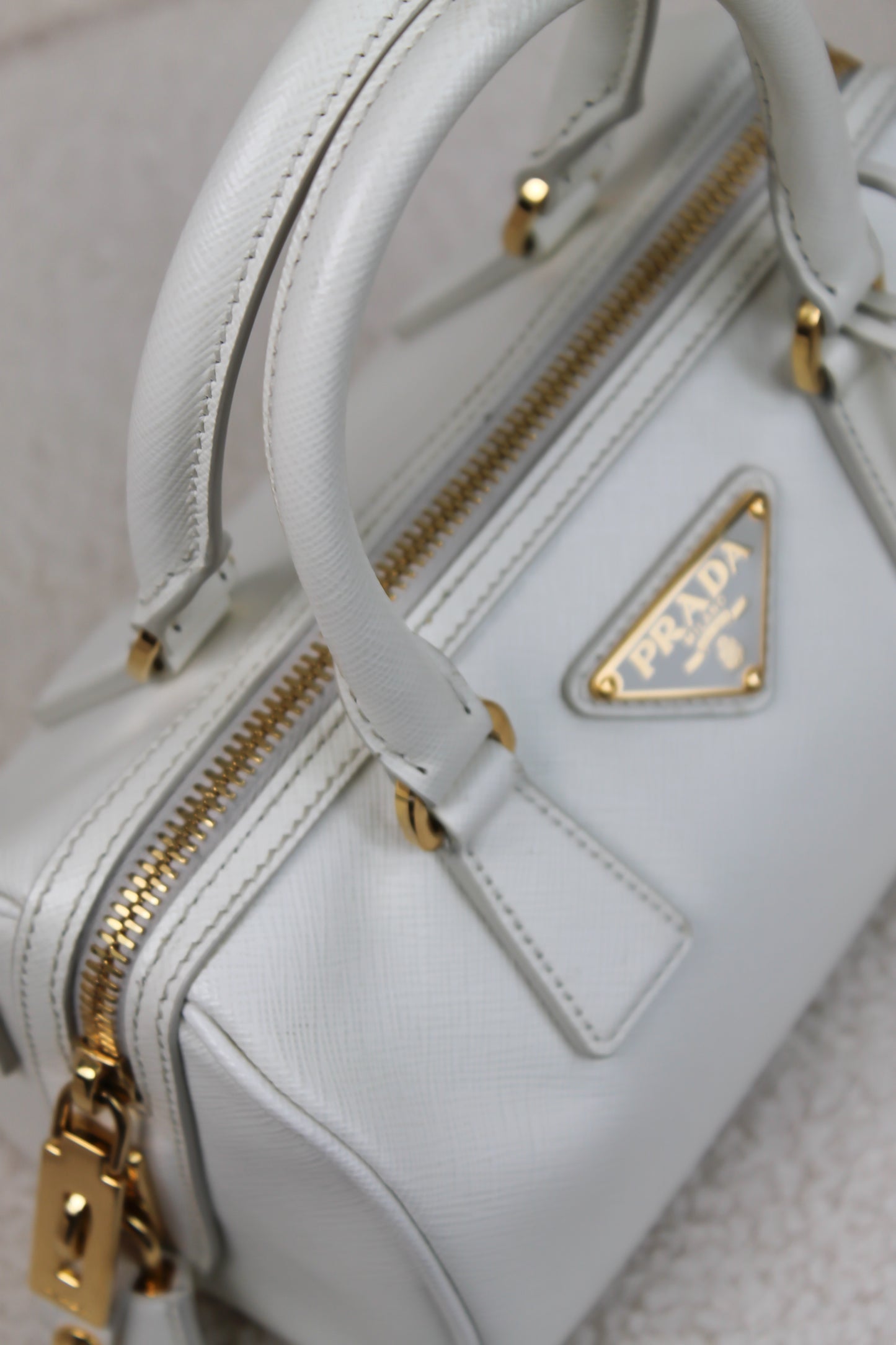Prada Saffiano Leather Top Handle Bag