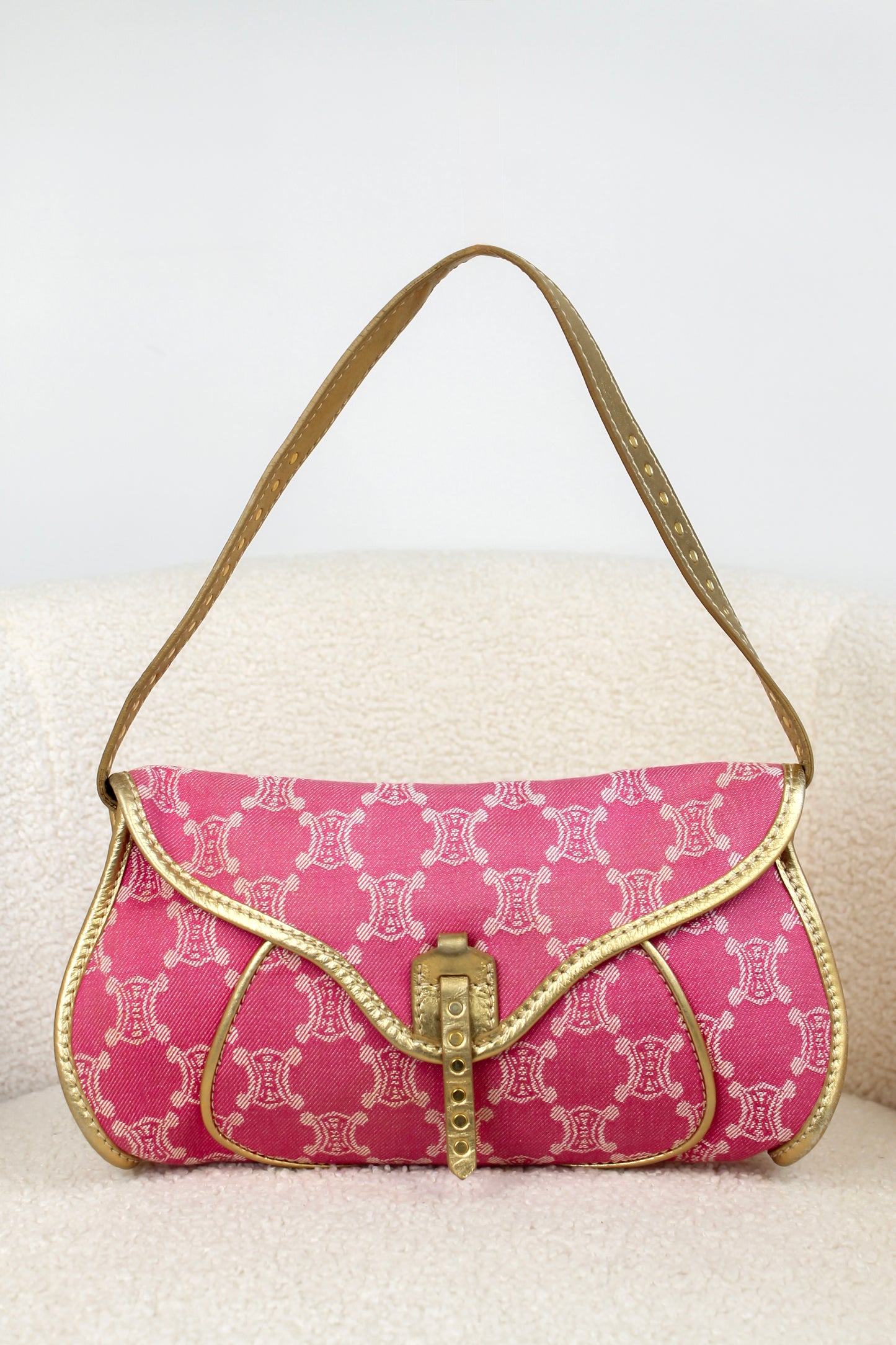Céline Triomphe Denim Shoulder Bag
