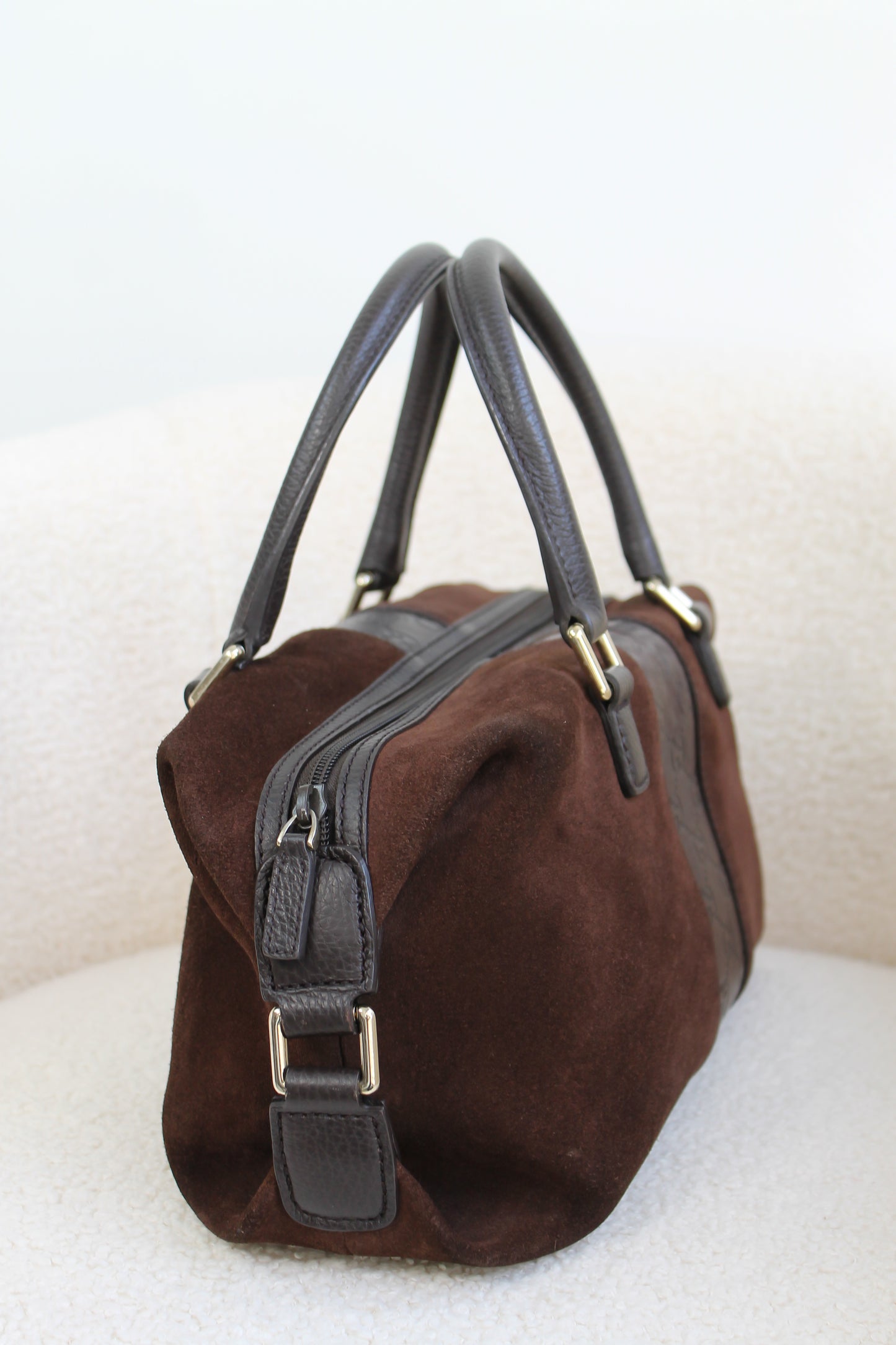 Gucci Suede Boston Small