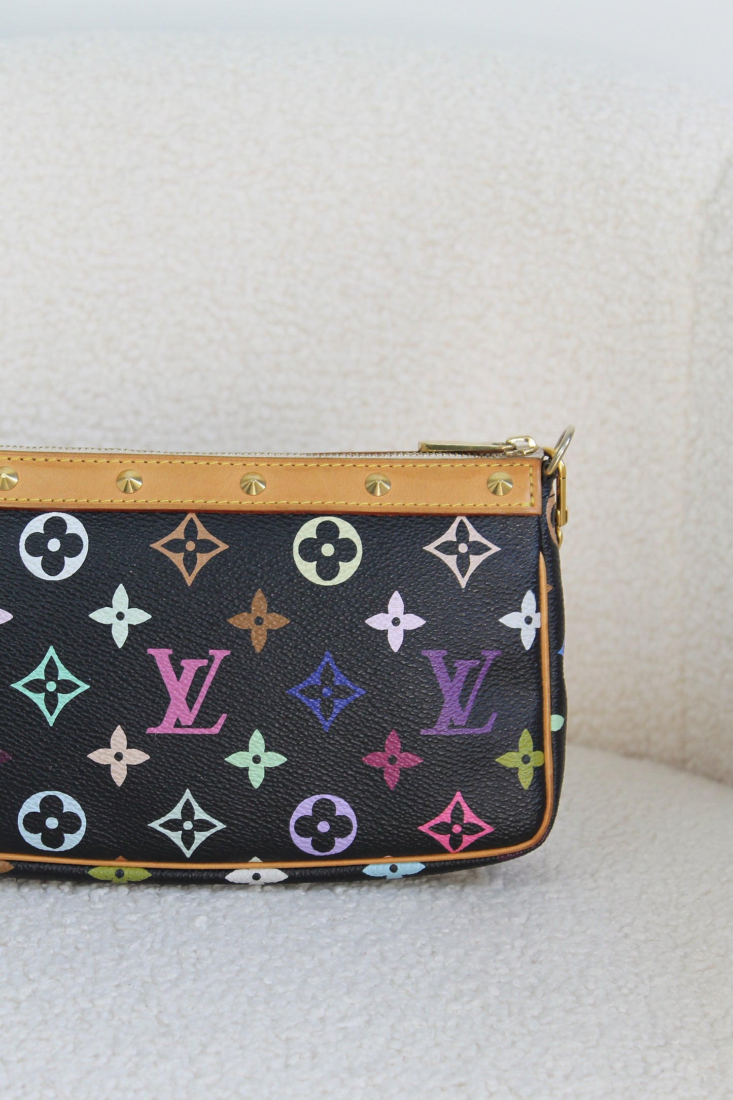 Louis Vuitton x Takashi Murakami Noir Multicolor Pochette Accessoires