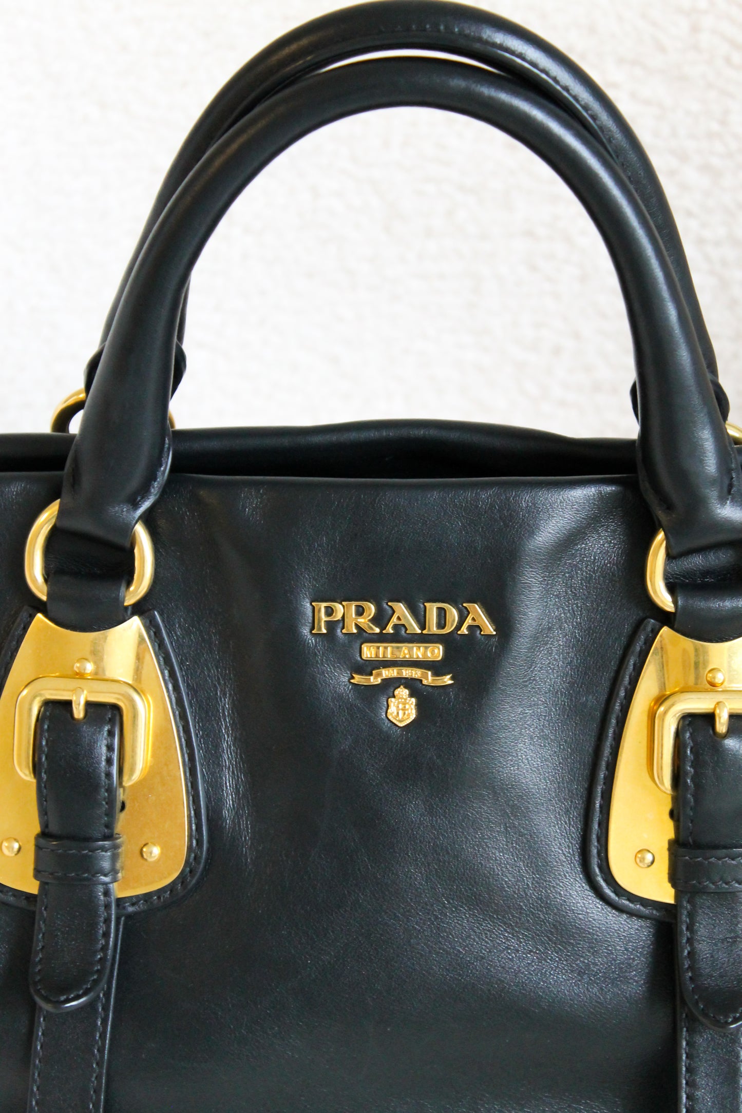 Prada Buckled Bauletto Bag