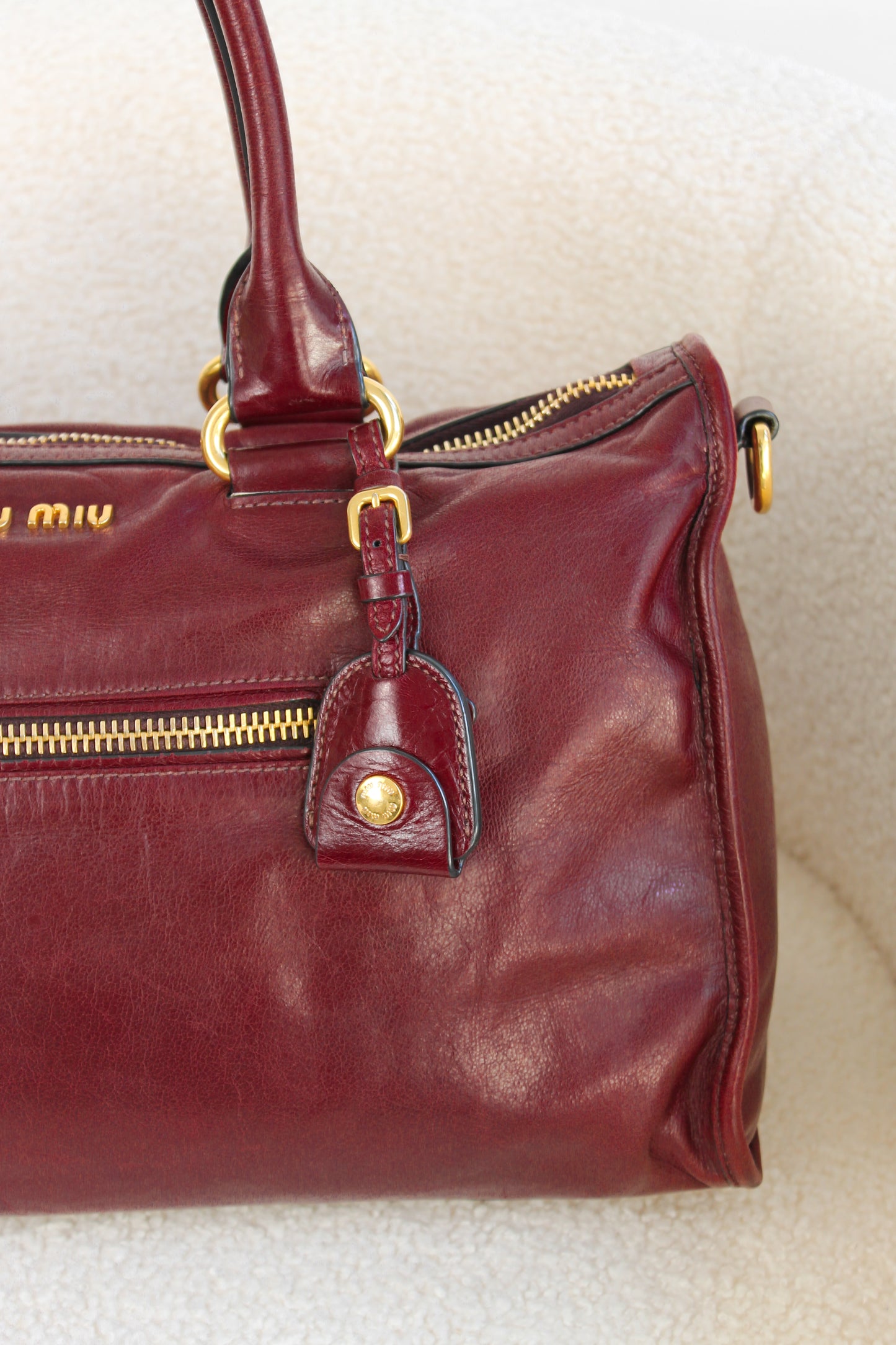 Miu Miu Vitello Shine Bauletto