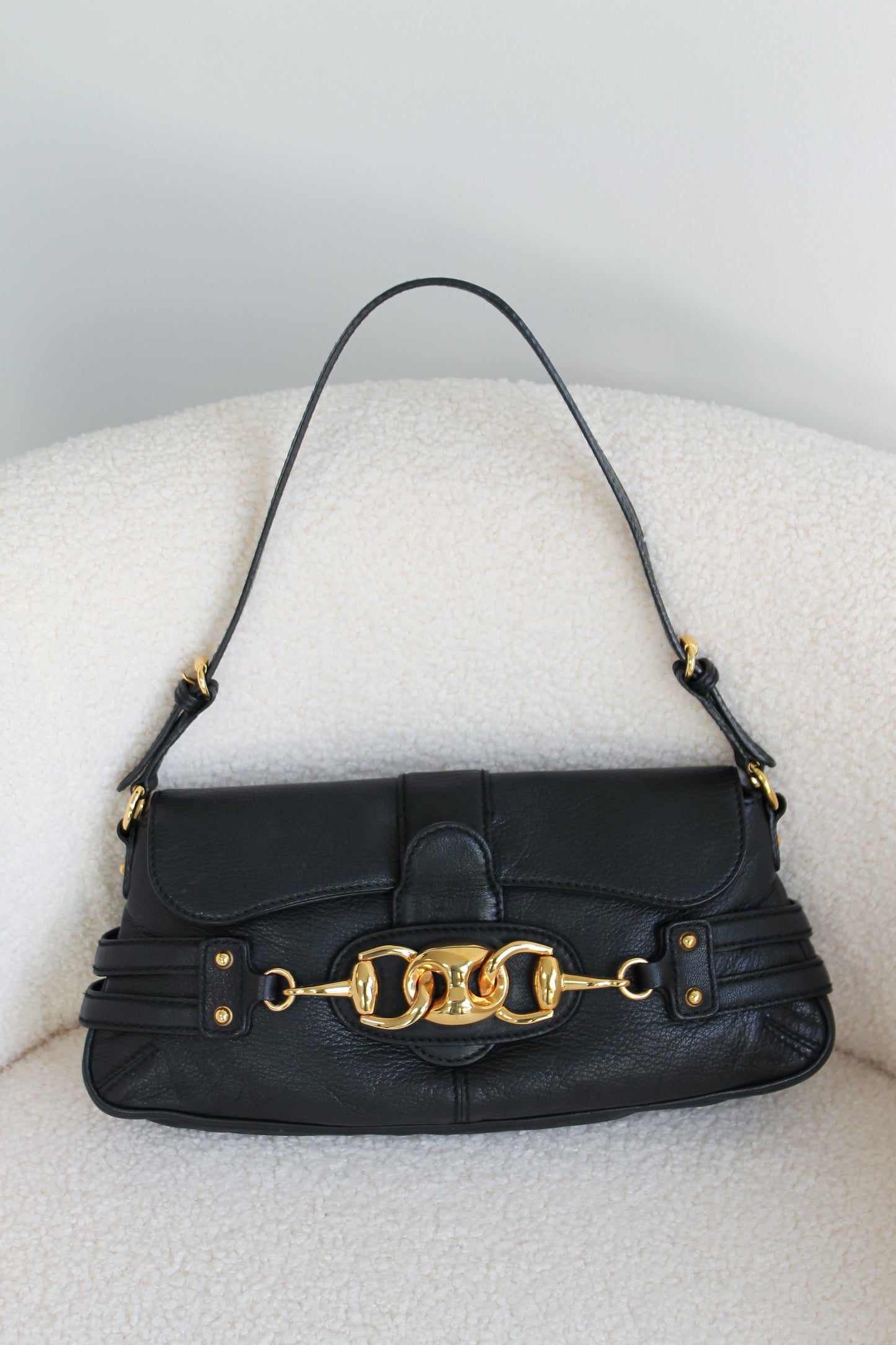 Gucci Horsebit Leather Shoulder Bag
