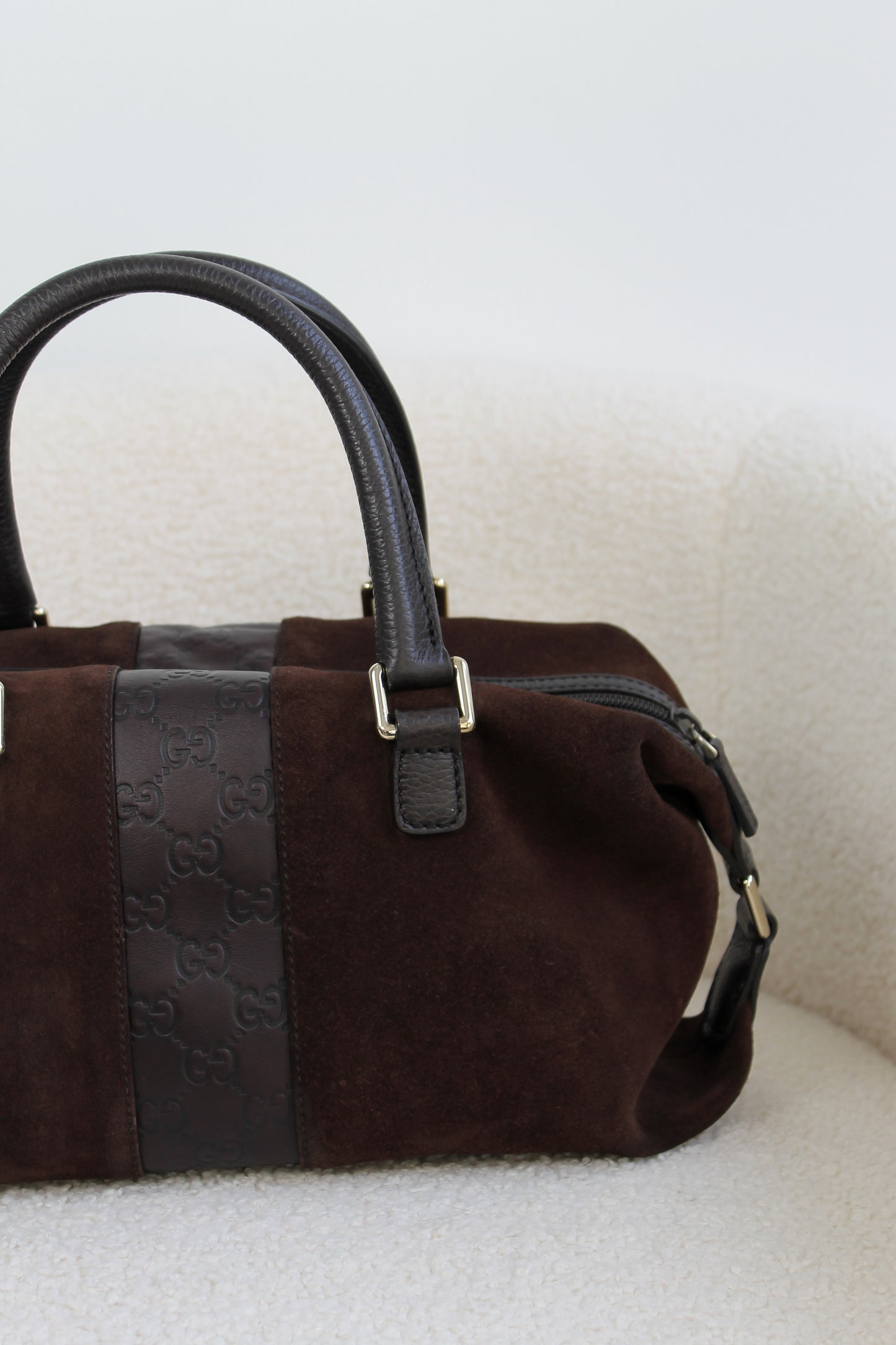 Gucci Suede Boston Small