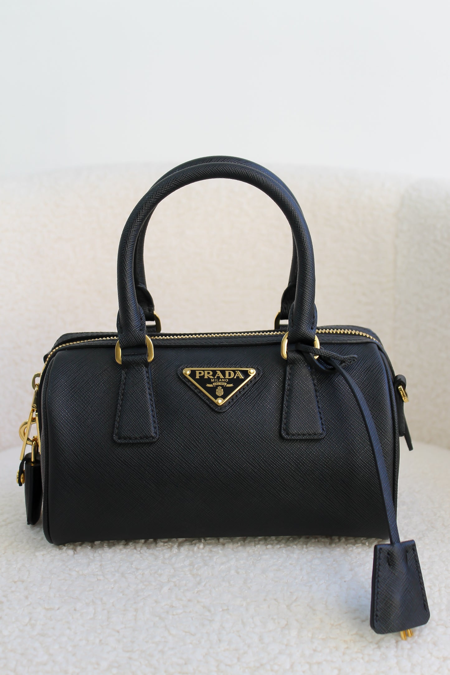 Prada Saffiano Leather Top Handle Bag