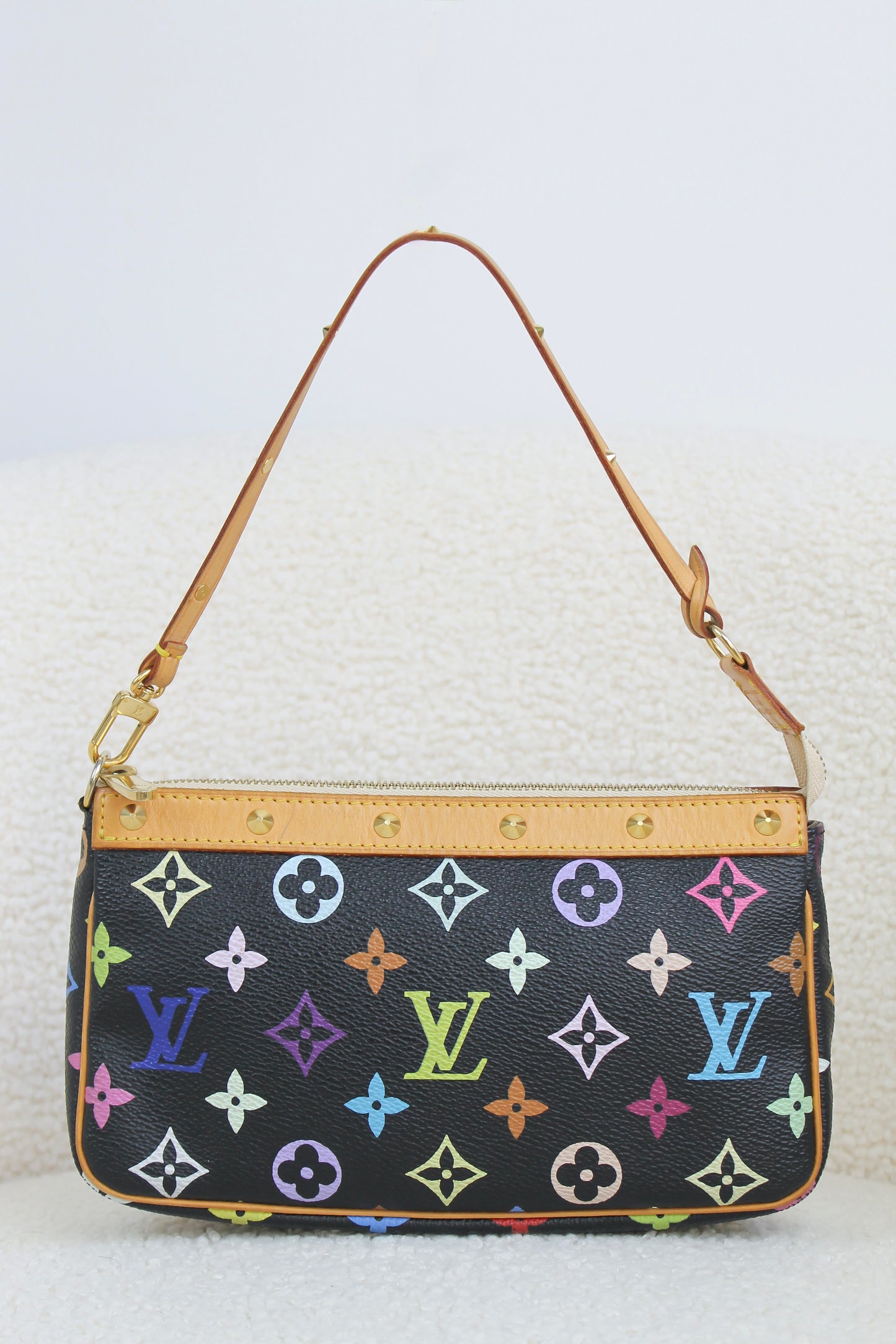 Louis Vuitton x Takashi Murakami Noir Multicolor Pochette Accessoires