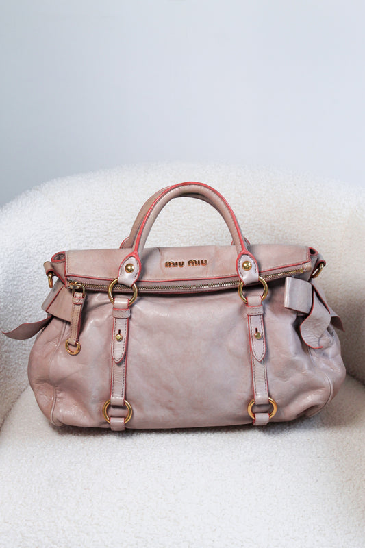 Miu Miu Vitello Lux Bow