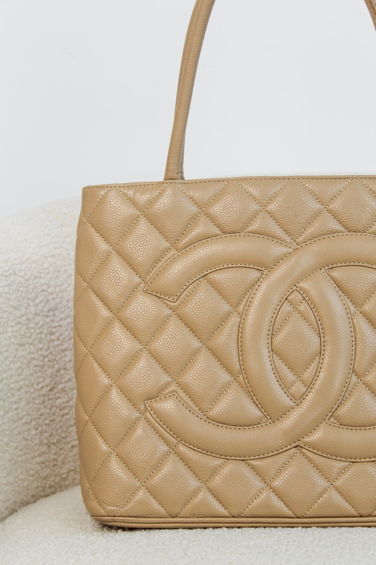 Chanel Caviar Leather Medallion Tote