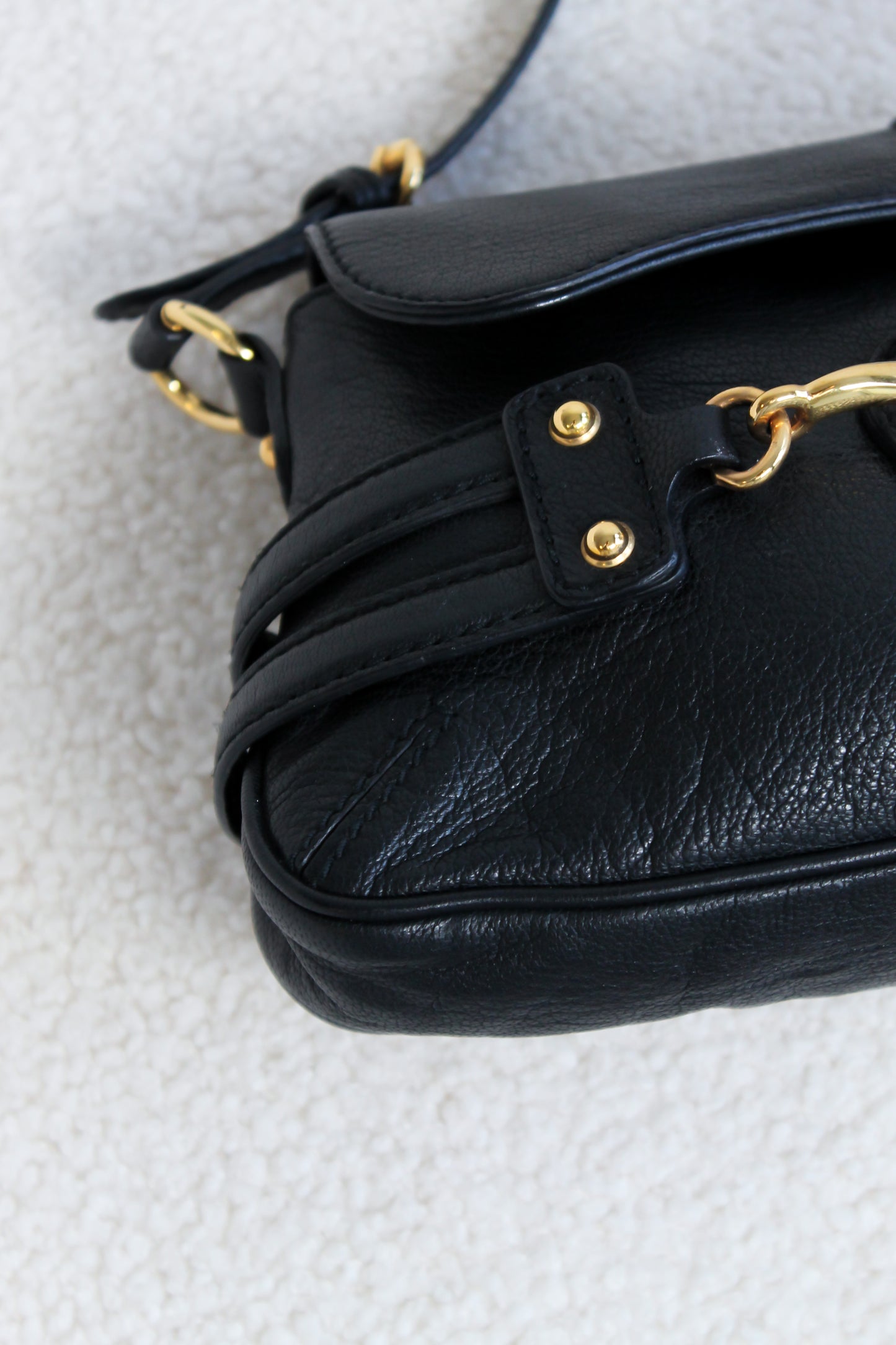 Gucci Horsebit Leather Shoulder Bag