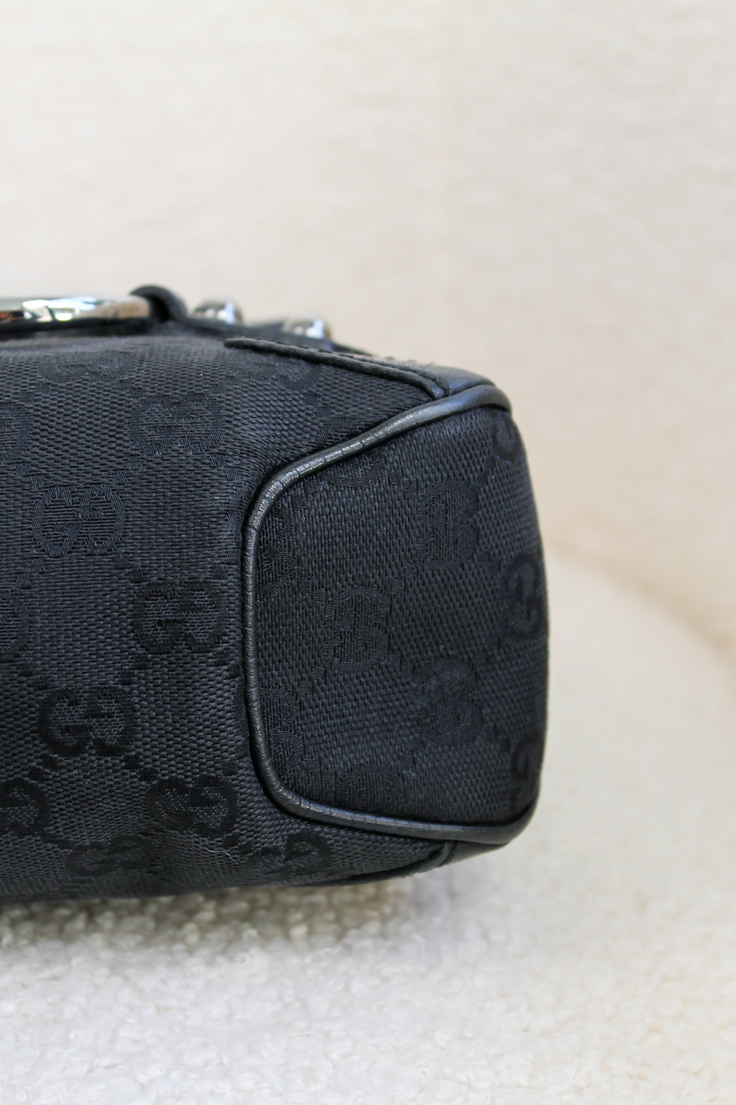 Gucci Horsebit Canvas Shoulder bag