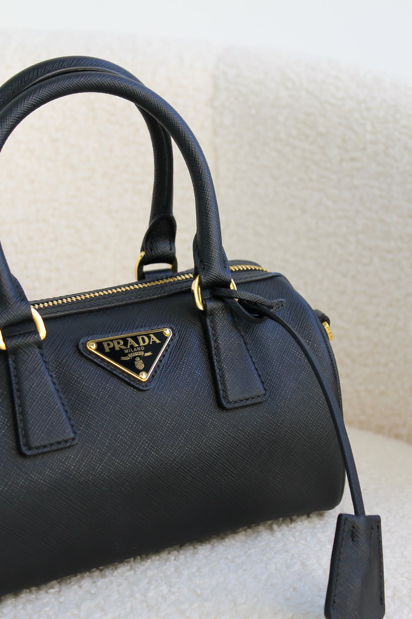 Prada Saffiano Leather Top Handle Bag
