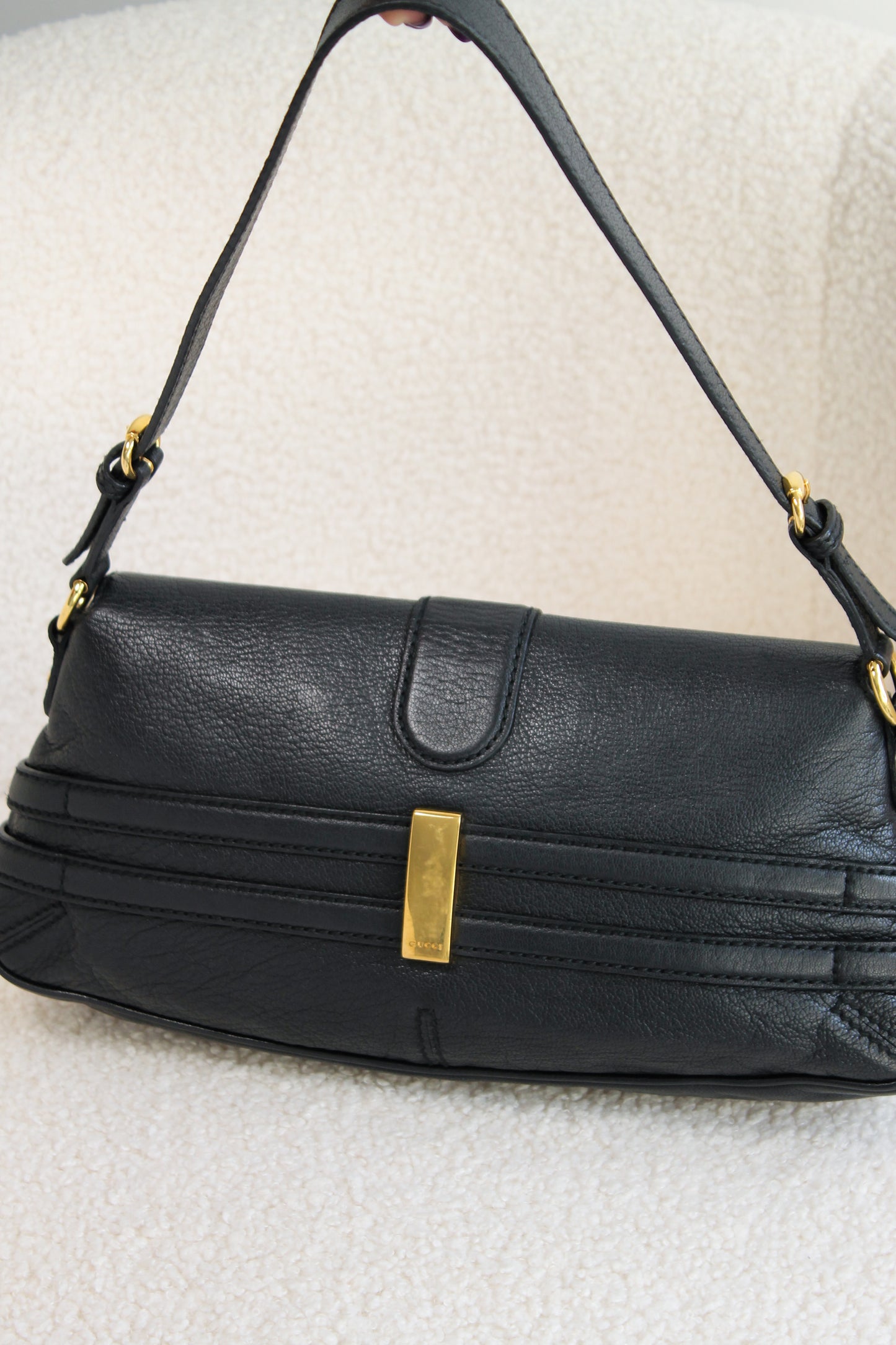 Gucci Horsebit Leather Shoulder Bag