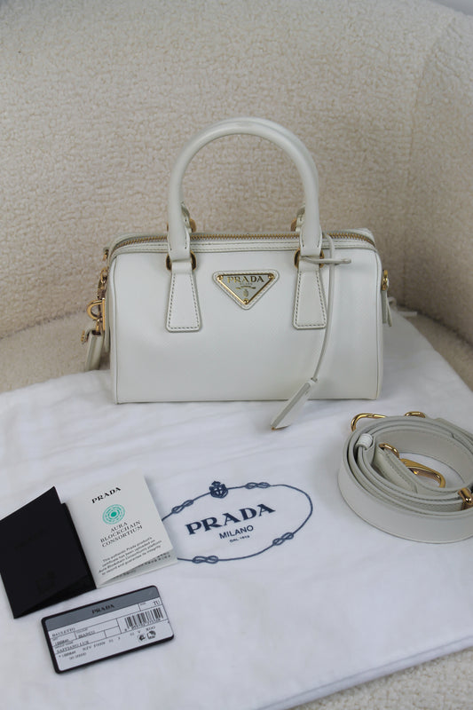 Prada Saffiano Leather Top Handle Bag
