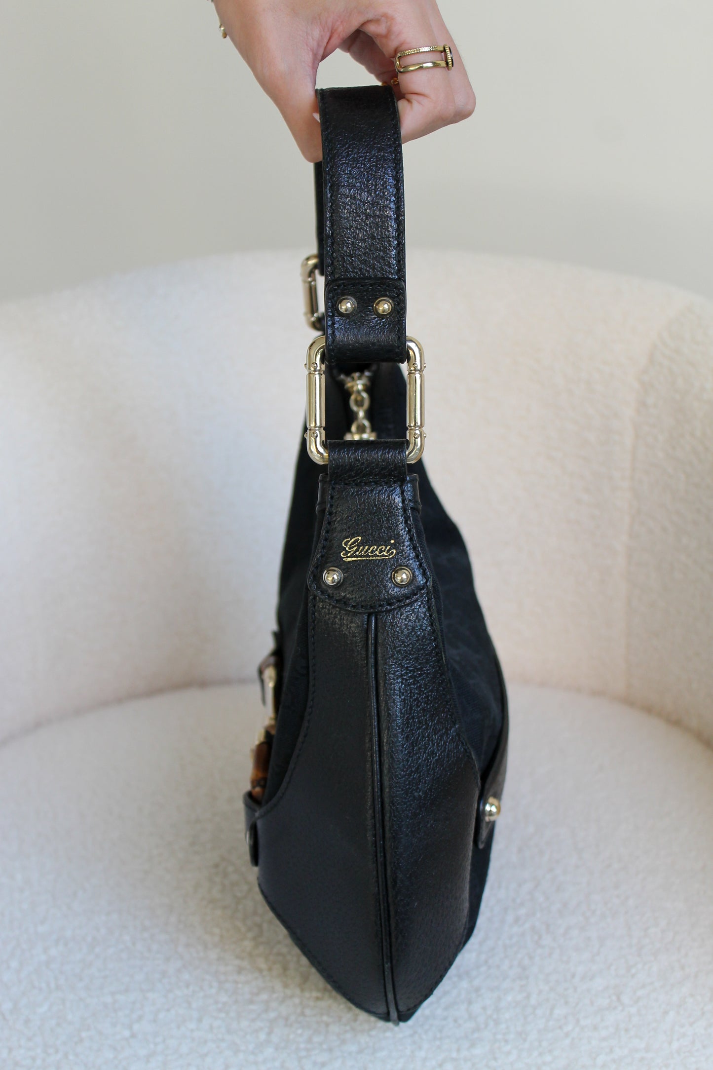 Gucci Amalfi Bamboo Hobo Bag